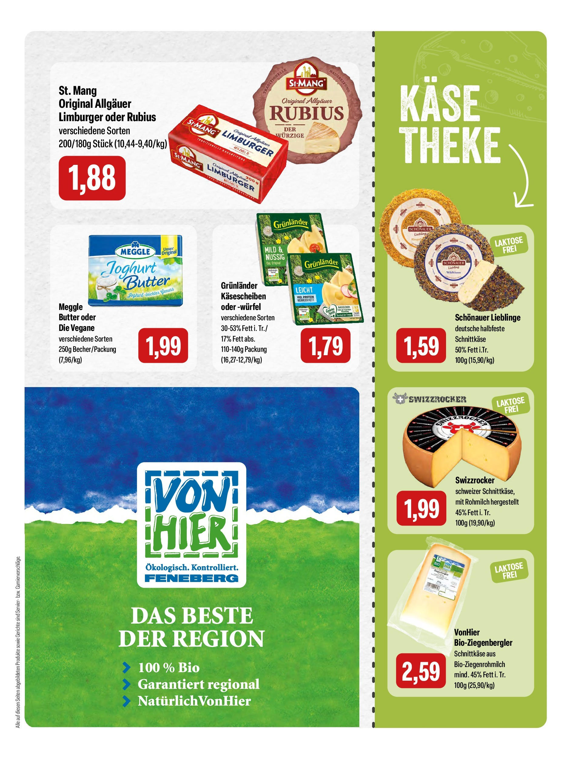 Feneberg Angebote (ab 02.10.2025) zum Blättern | Seite: 7 | Produkte: Butter, Joghurt, Theke, Grunlander