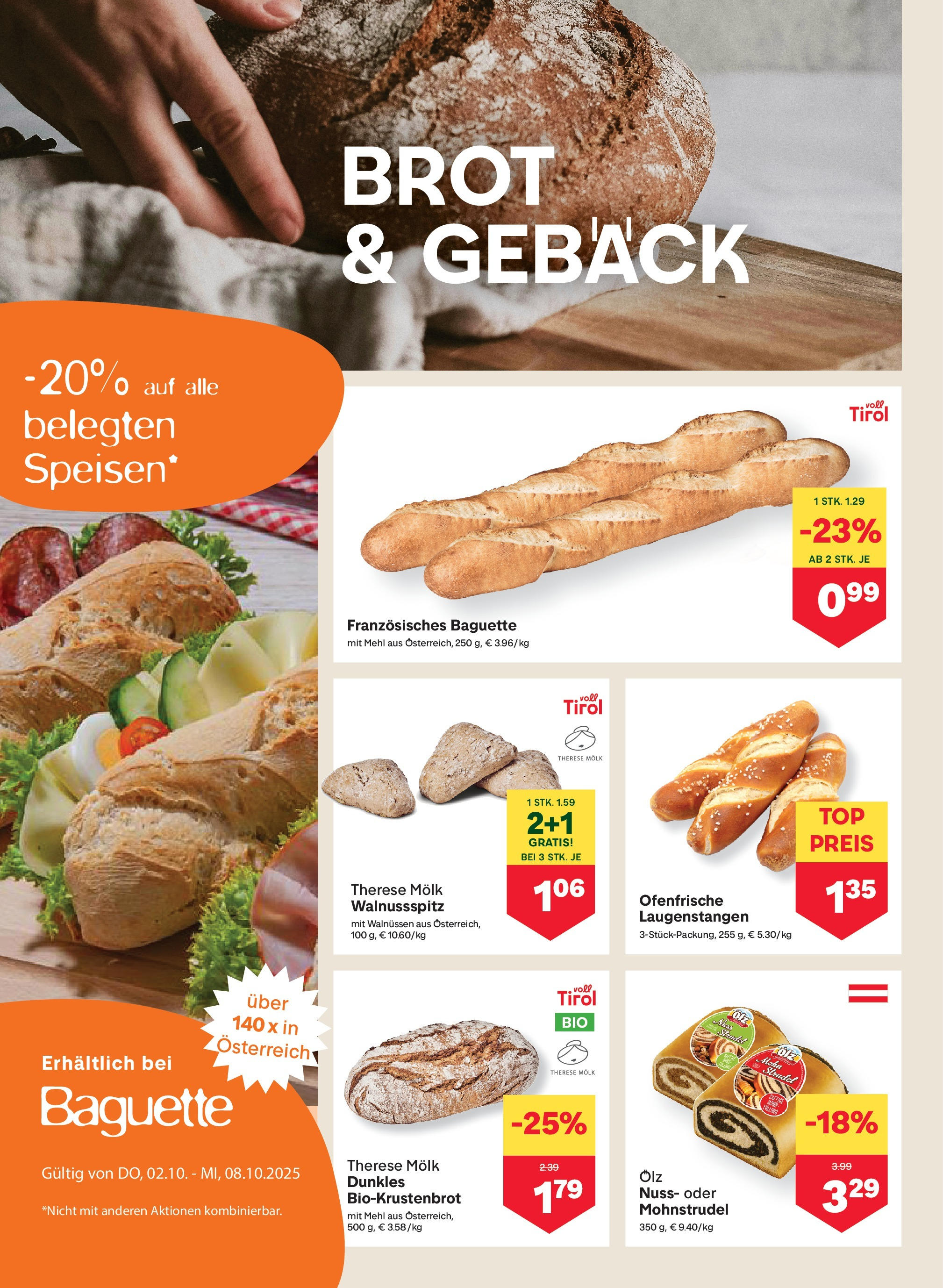 MPREIS Sillian von 02.10.2025 - Aktuelle Angebote | Seite: 4 | Produkte: Jääkaappipakastin, Brot