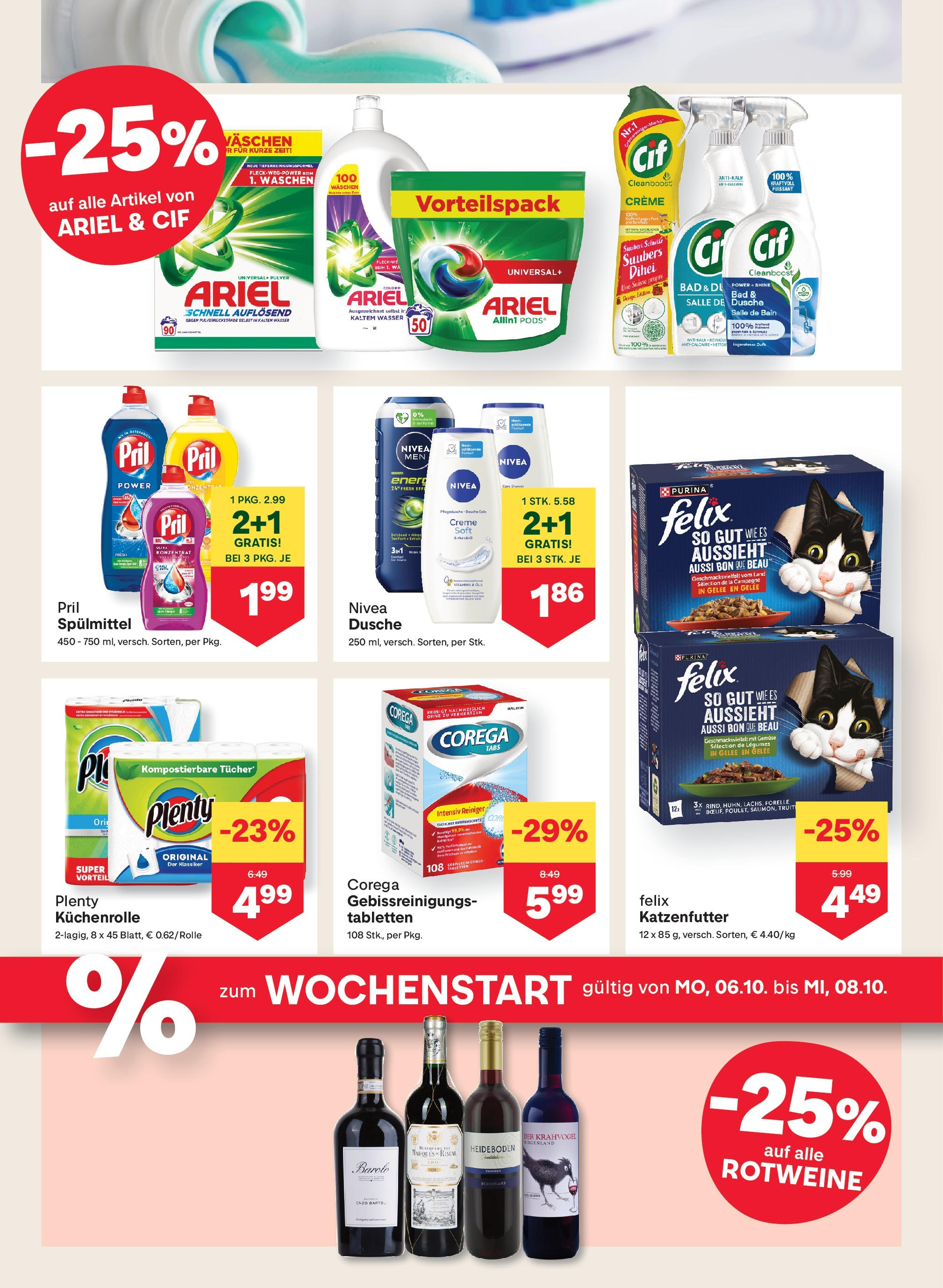 MPREIS Sillian von 02.10.2025 - Aktuelle Angebote | Seite: 15 | Produkte: Wasser, Bad, Dusche, Creme