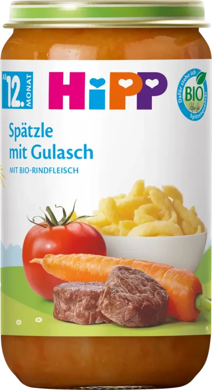 HiPP Menü Spätzle mit Gulasch ab dem 12. Monat