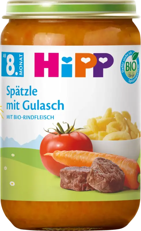 HiPP Menü Spätzle mit Gulasch ab dem 8. Monat