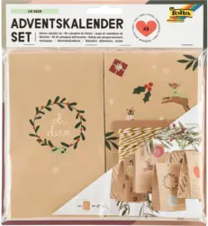 Dekorieren & Einrichten Adventskalender-Set mit bedruckten T&uuml;ten