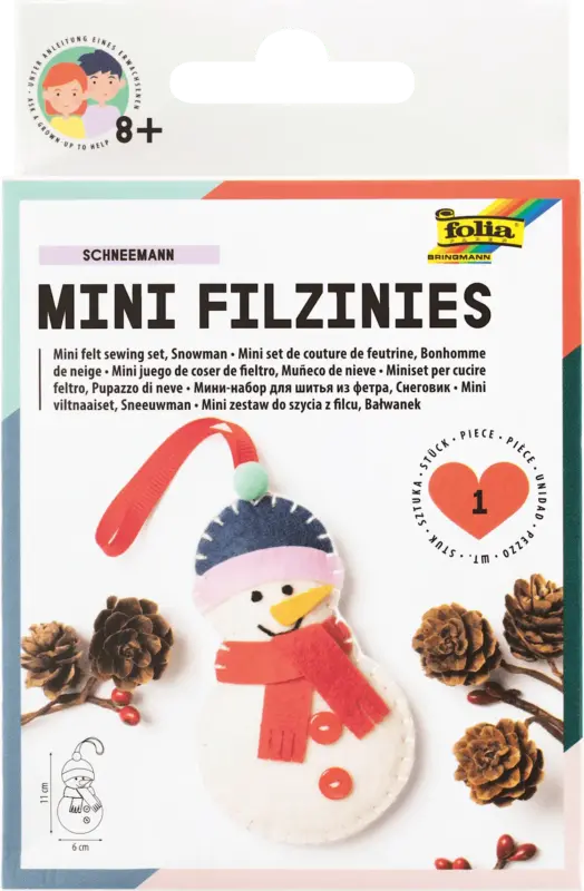 Dekorieren & Einrichten Filzbastelset Schneemann, weiß