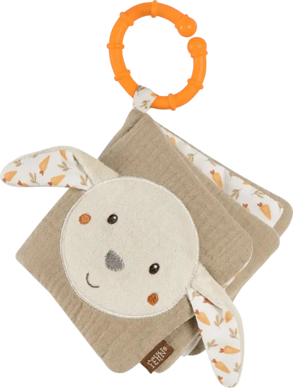 fehn Softbilderbuch Hase beige
