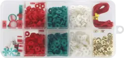 Dekorieren & Einrichten Bastelset Schmuckperlen, rot/weiß/grün