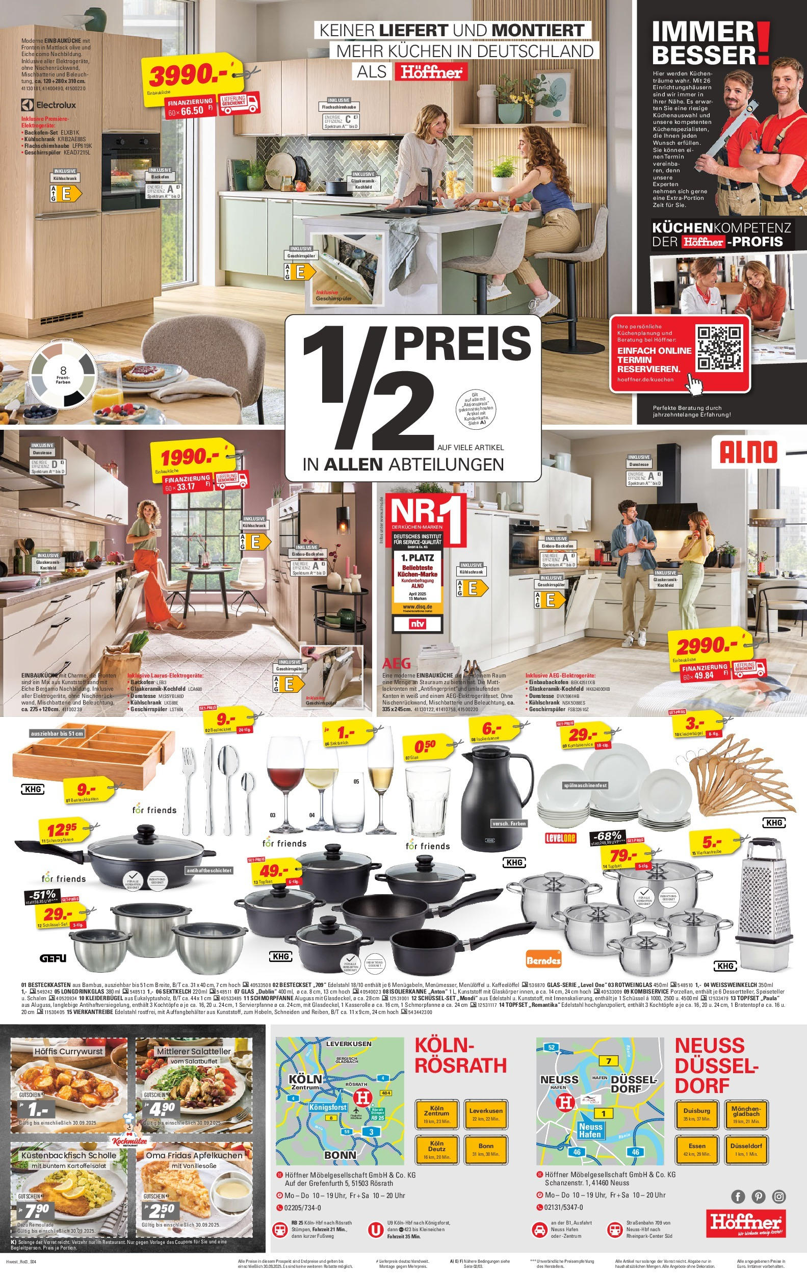 Höffner Prospekt Schönefeld	 (ab 23.09.2025) zum Blättern | Seite: 4 | Produkte: Top, Einbauküche, Kochfeld, Backofen
