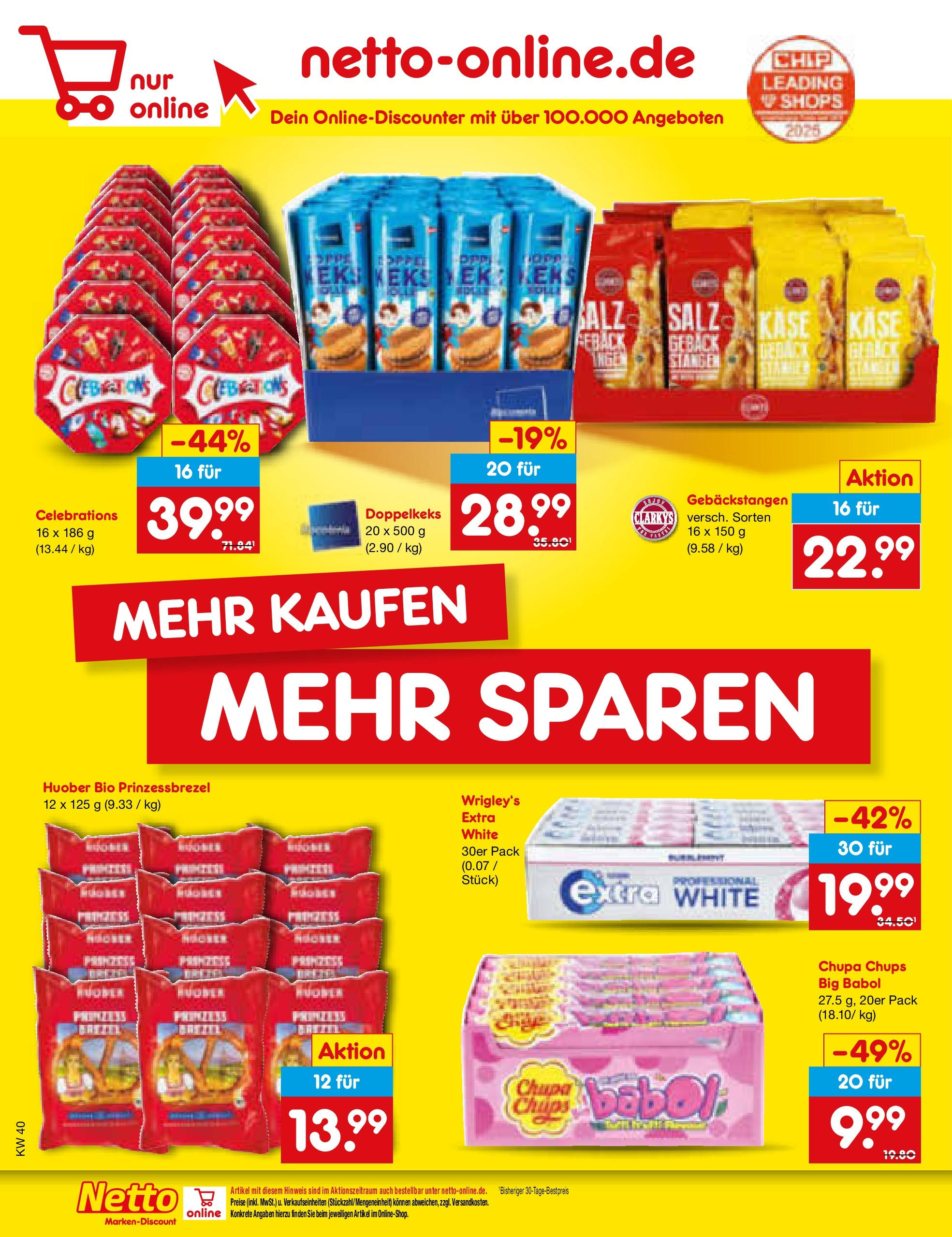 Netto Marken-Discount prospekt Frankfurt Am Main	 (ab 28.09.2025) » Angebote | Seite: 50 | Produkte: Käse, Celebrations, Salz, Chips
