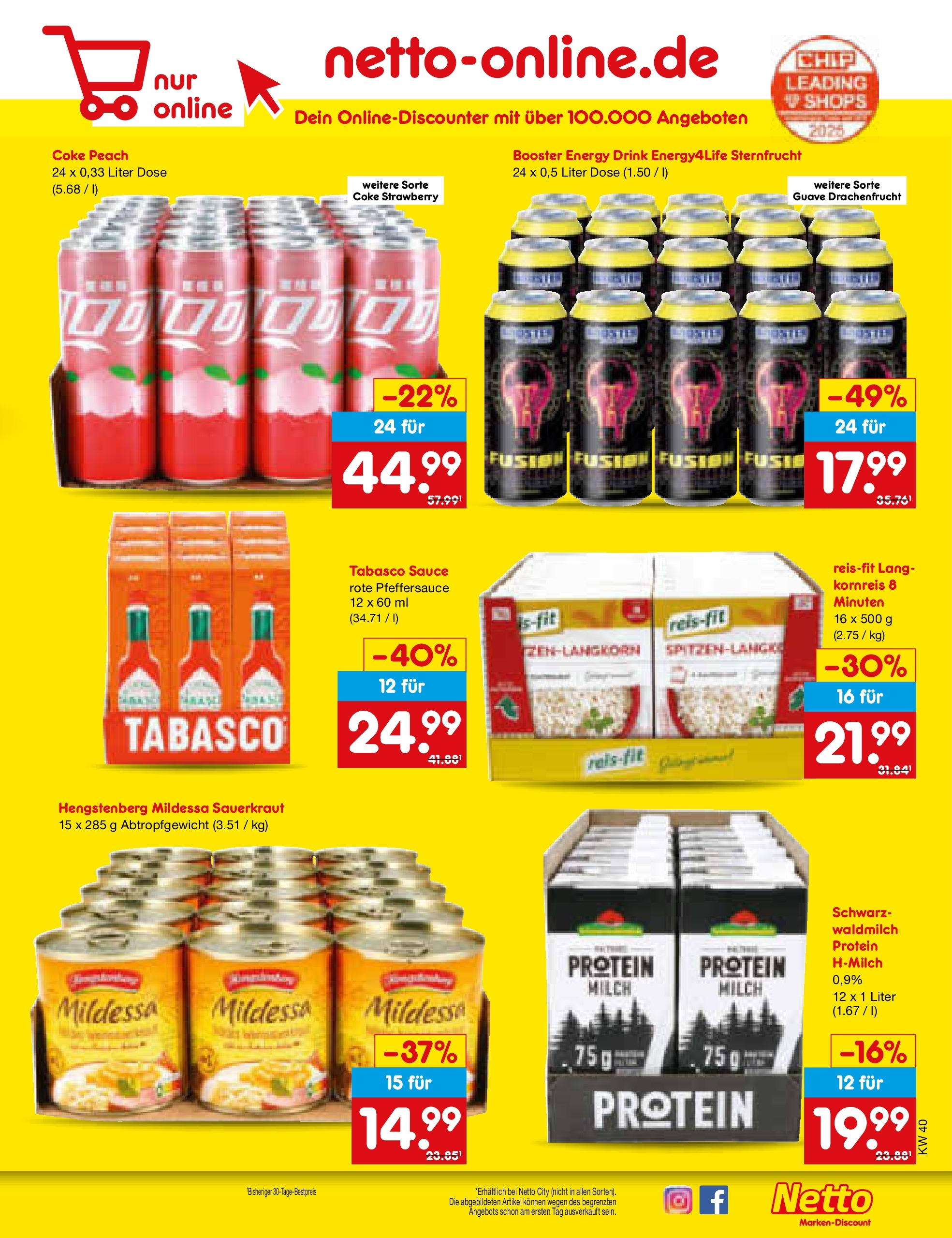 Netto Marken-Discount prospekt Frankfurt Am Main	 (ab 28.09.2025) » Angebote | Seite: 51 | Produkte: Milch, Energy