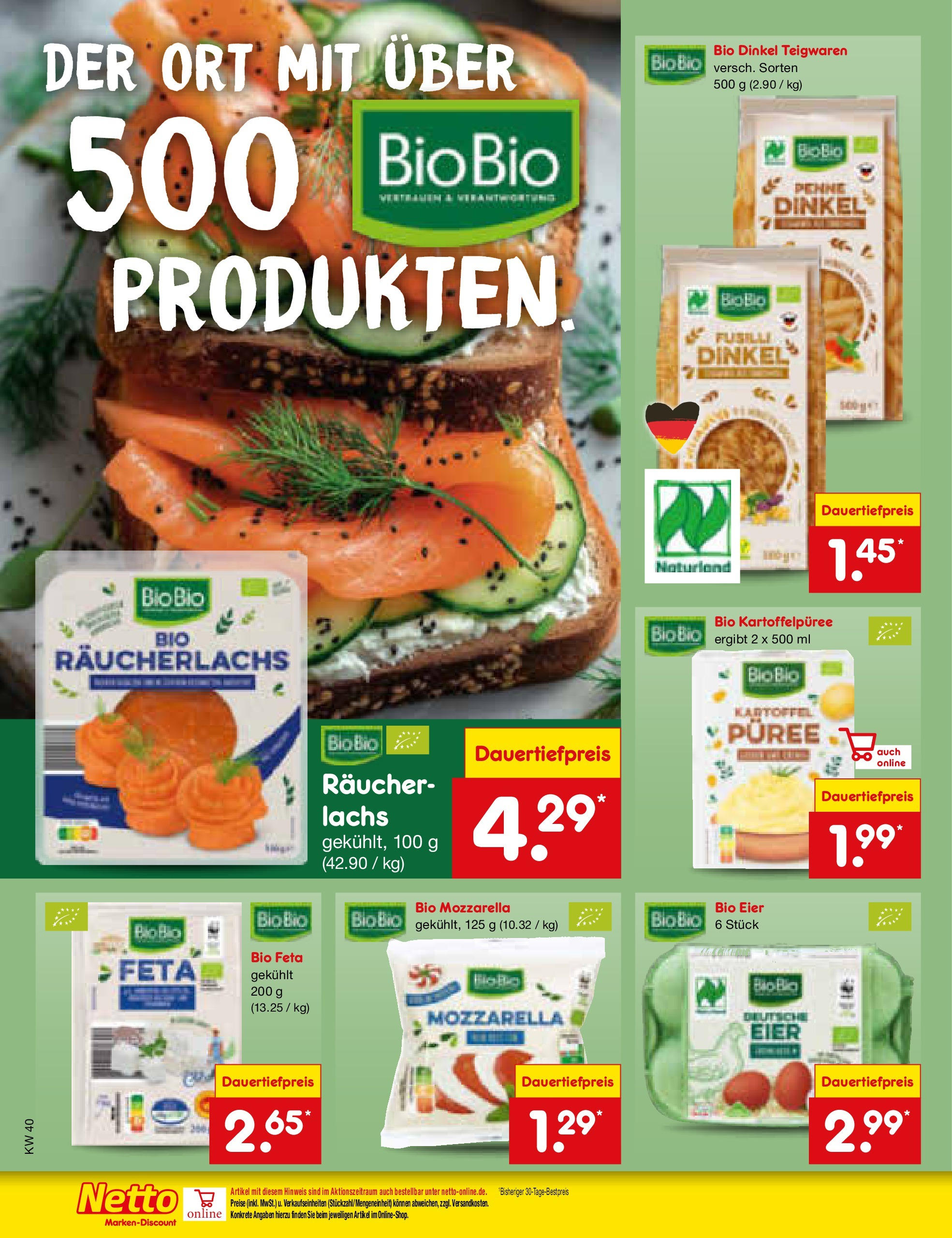 Netto Marken-Discount prospekt Frankfurt Am Main	 (ab 28.09.2025) » Angebote | Seite: 54 | Produkte: Feta, Eier, Lachs, Räucherlachs