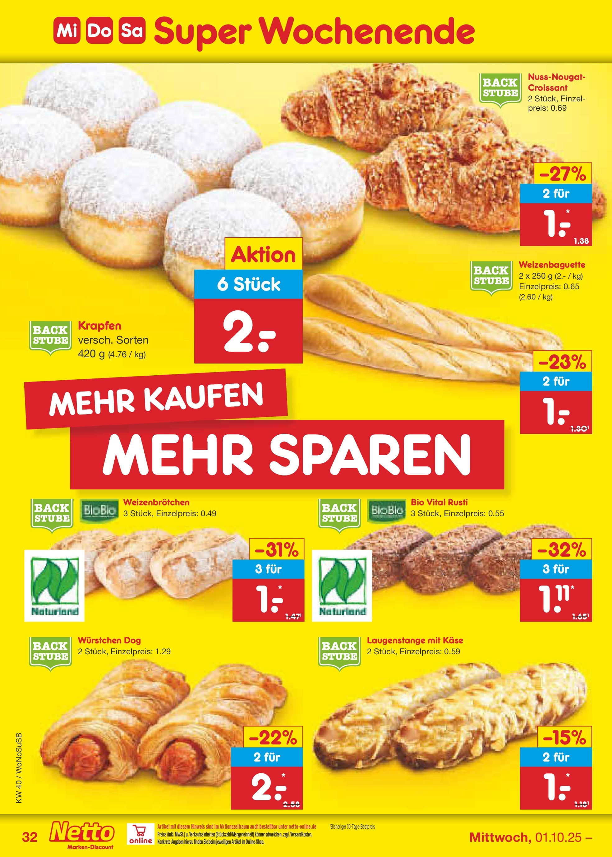 Netto Marken-Discount prospekt Frankfurt Am Main	 (ab 28.09.2025) » Angebote | Seite: 36 | Produkte: Käse, Croissant