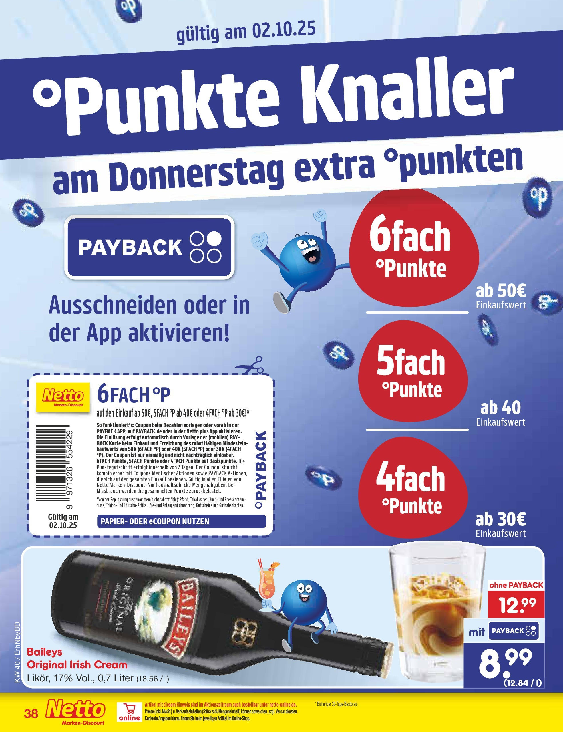 Netto Marken-Discount prospekt Ergolding	 (ab 28.09.2025) » Angebote | Seite: 39 | Produkte: Baileys
