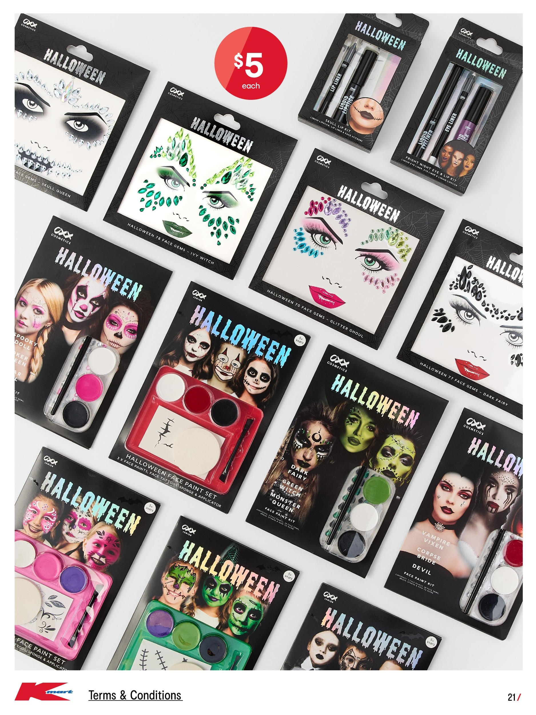 ﻿﻿Kmart catalogue valid from 24/09/2025 > Online Australia | Page: 21 | Products: Eyeliner, Lipstick, Sponge, Lip liner
