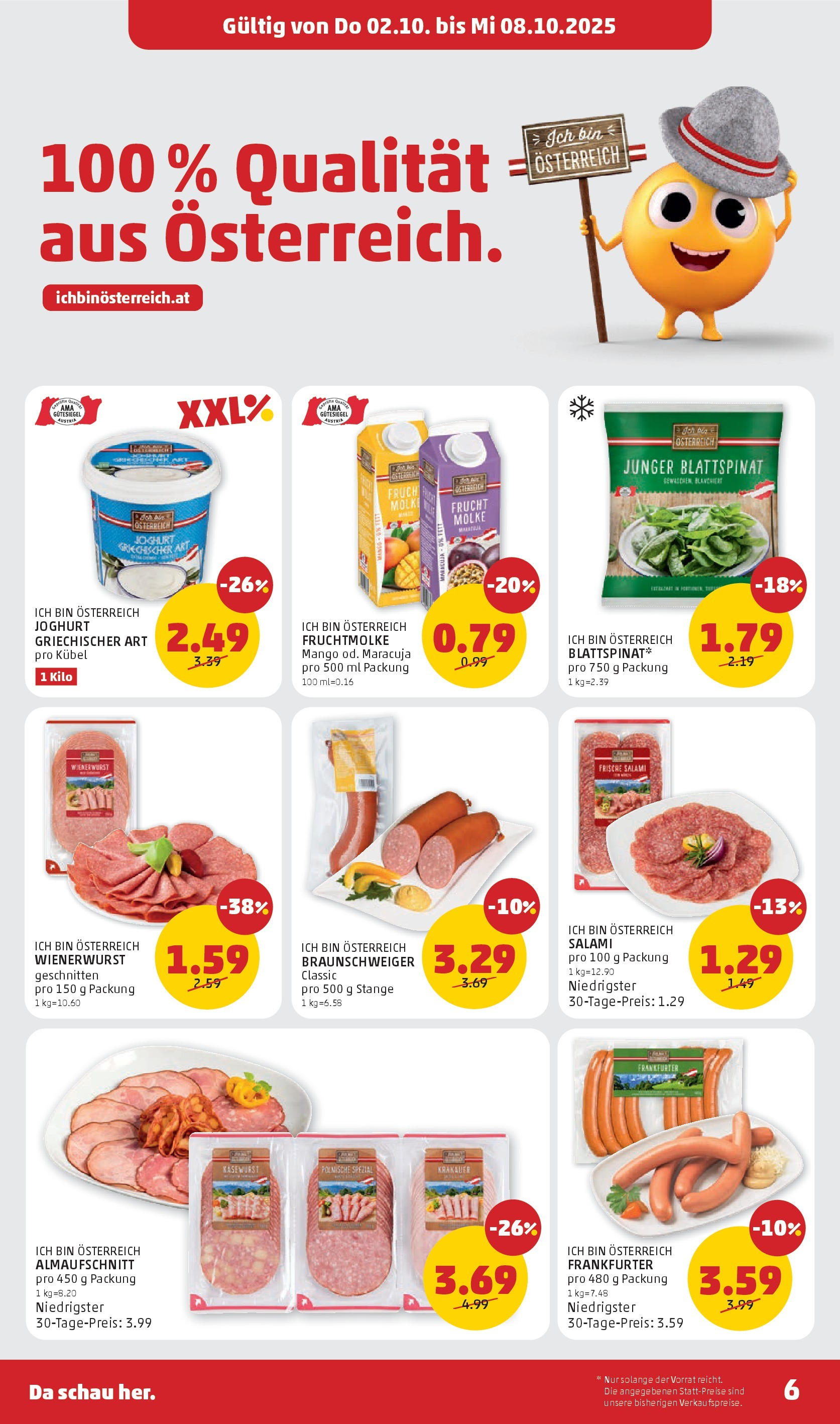 Penny Markt Flugblatt ab (02.10.2025) - Angebote, Prospekt | Seite: 6 | Produkte: Mango, Joghurt, Salami