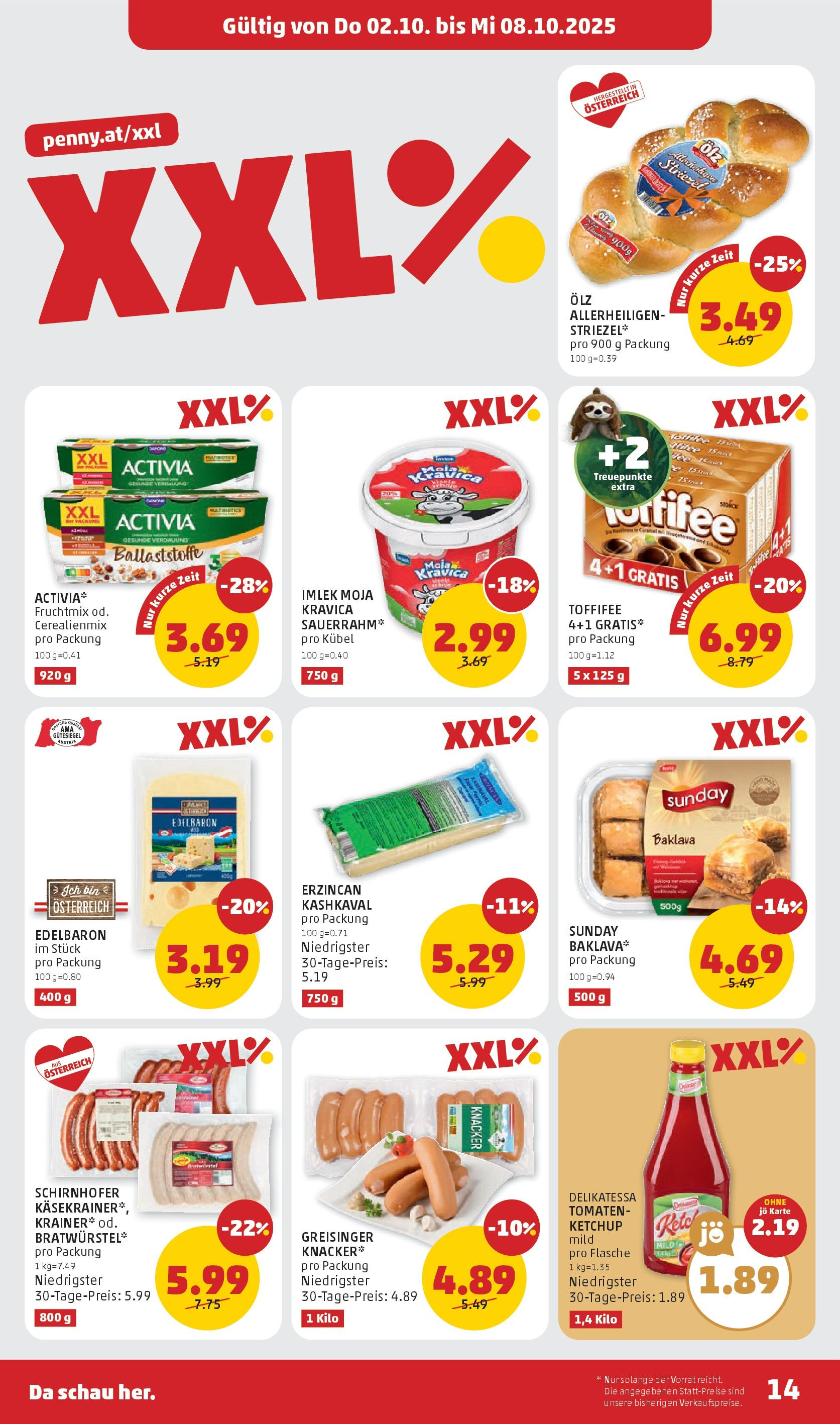 Penny Markt Flugblatt ab (02.10.2025) - Angebote, Prospekt | Seite: 14 | Produkte: Ketchup, Tomaten