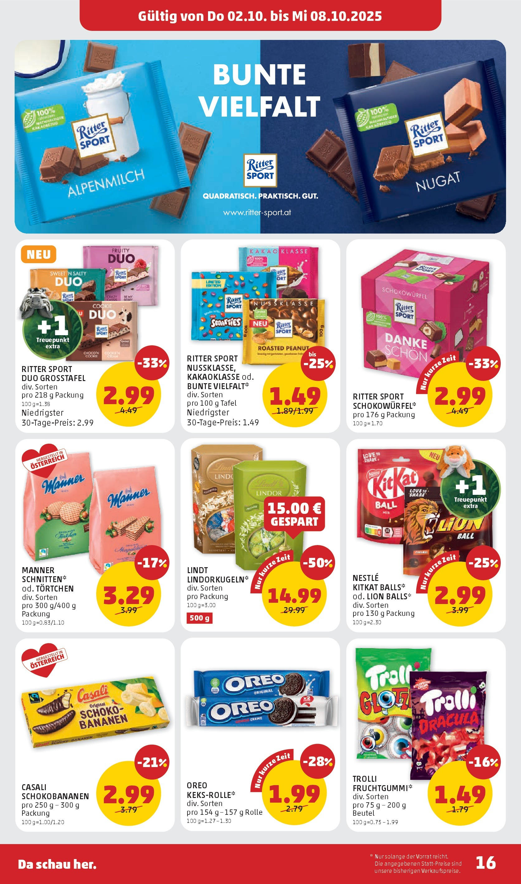 Penny Markt Flugblatt ab (02.10.2025) - Angebote, Prospekt | Seite: 16 | Produkte: Creme, Bananen