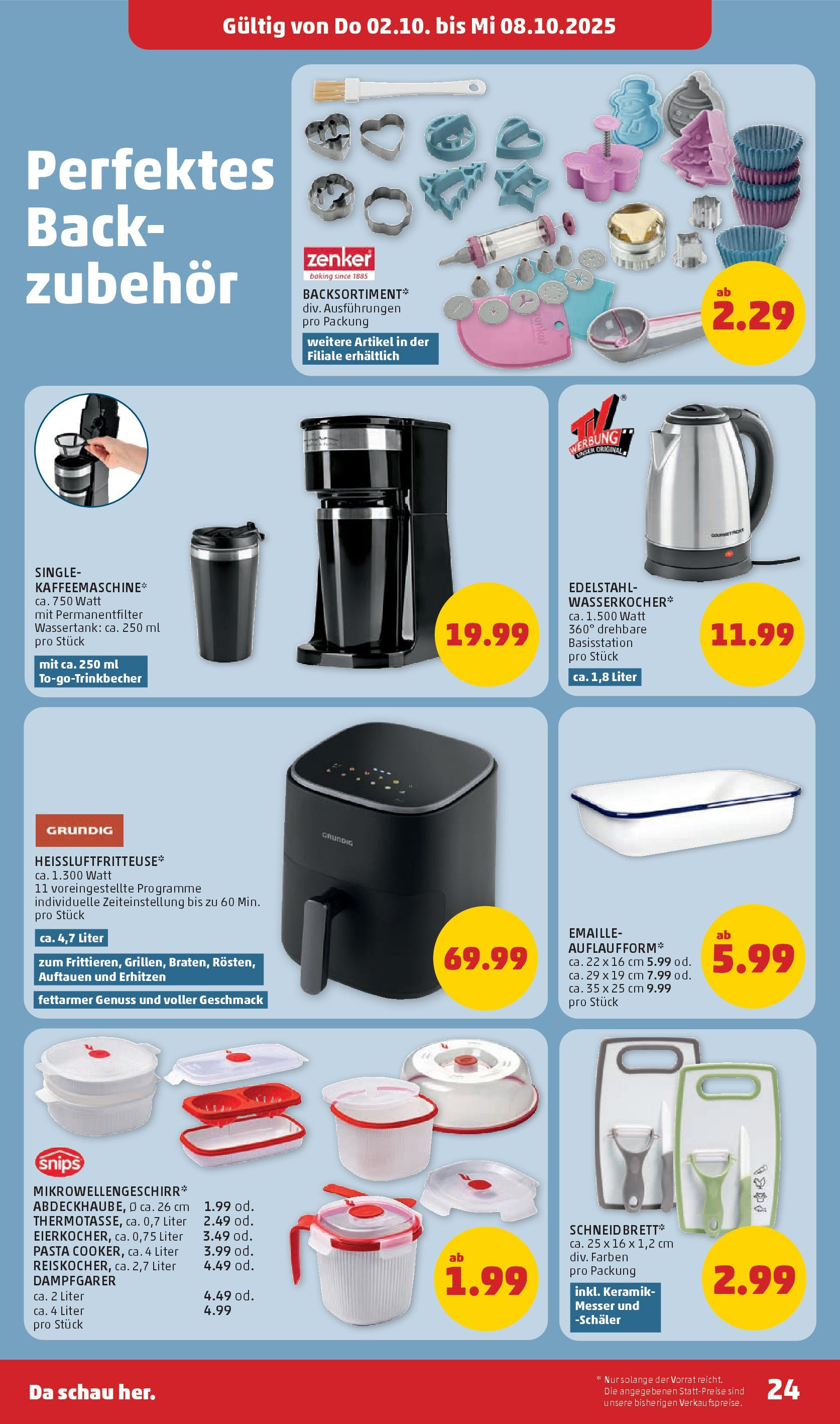 Penny Markt Flugblatt ab (02.10.2025) - Angebote, Prospekt | Seite: 24 | Produkte: Pasta, Wasserkocher