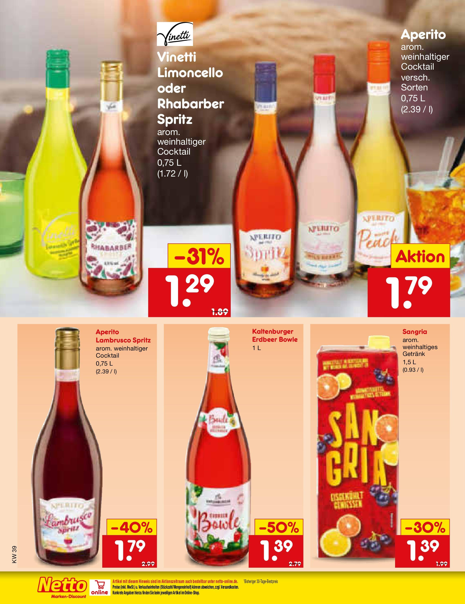 Netto Marken-Discount prospekt Rodgau	 (ab 21.09.2025) » Angebote | Seite: 11 | Produkte: Limoncello, Rhabarber