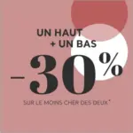 Cache Cache Un haut + un bas -30 % sur le moins cher des deux - au 12.10.2025
