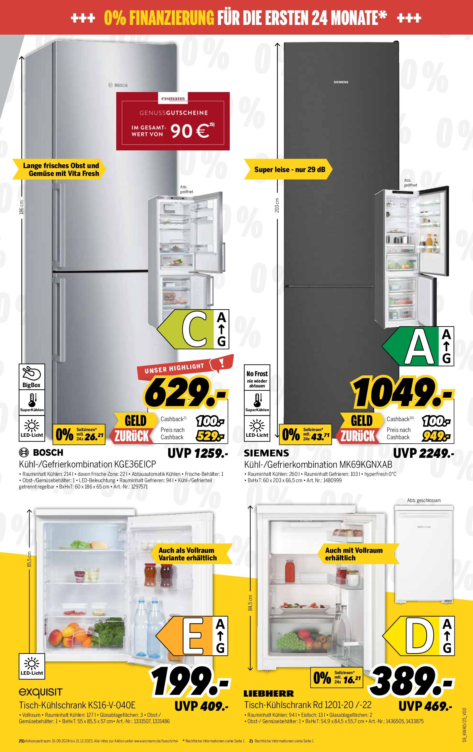 Medimax - MEDIMAX: Aktuelle Angebote (ab 25.09.2025) zum Blättern | Seite: 9 | Produkte: Bosch, Liebherr, Gemüse, Obst