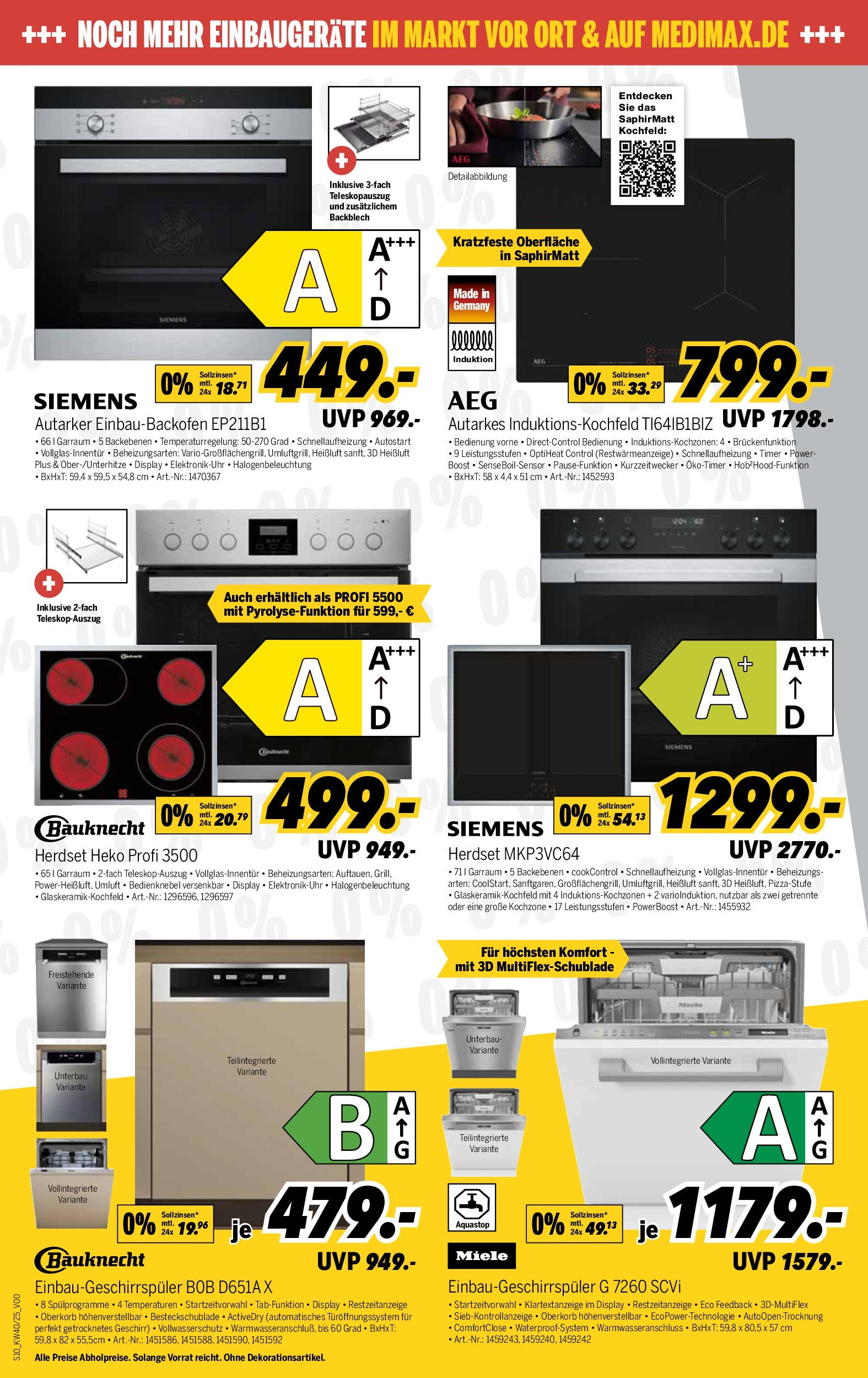 Medimax - MEDIMAX: Aktuelle Angebote (ab 25.09.2025) zum Blättern | Seite: 10 | Produkte: Miele, Siemens, Kochfeld