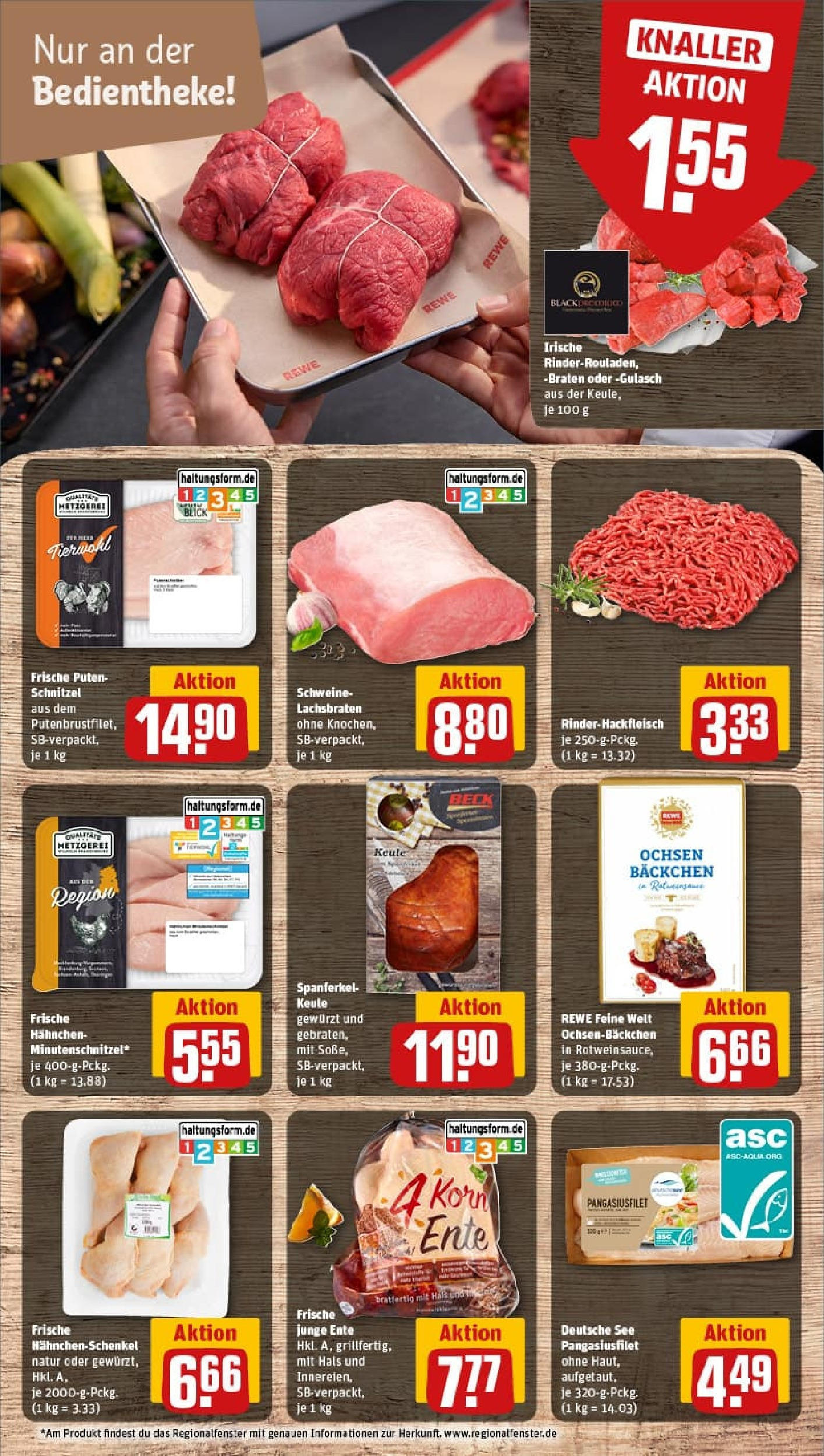REWE Prospekt ab 28.09.2025 zum Blättern » Angebote | Seite: 14 | Produkte: Rinderrouladen, Steak