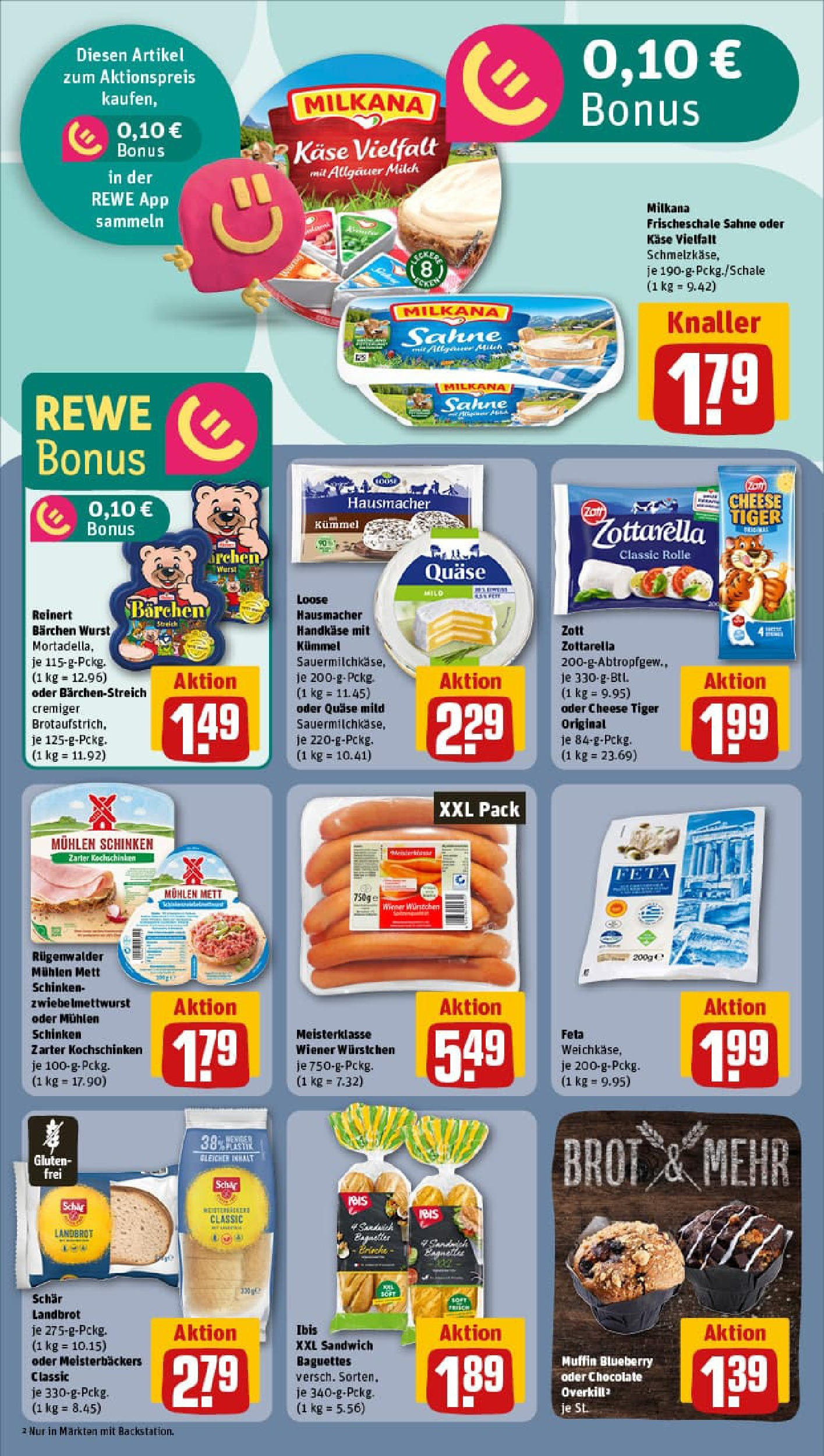 REWE Prospekt ab 28.09.2025 zum Blättern » Angebote | Seite: 14 | Produkte: Wiener wurstchen, Baguette, Wurst, Brot