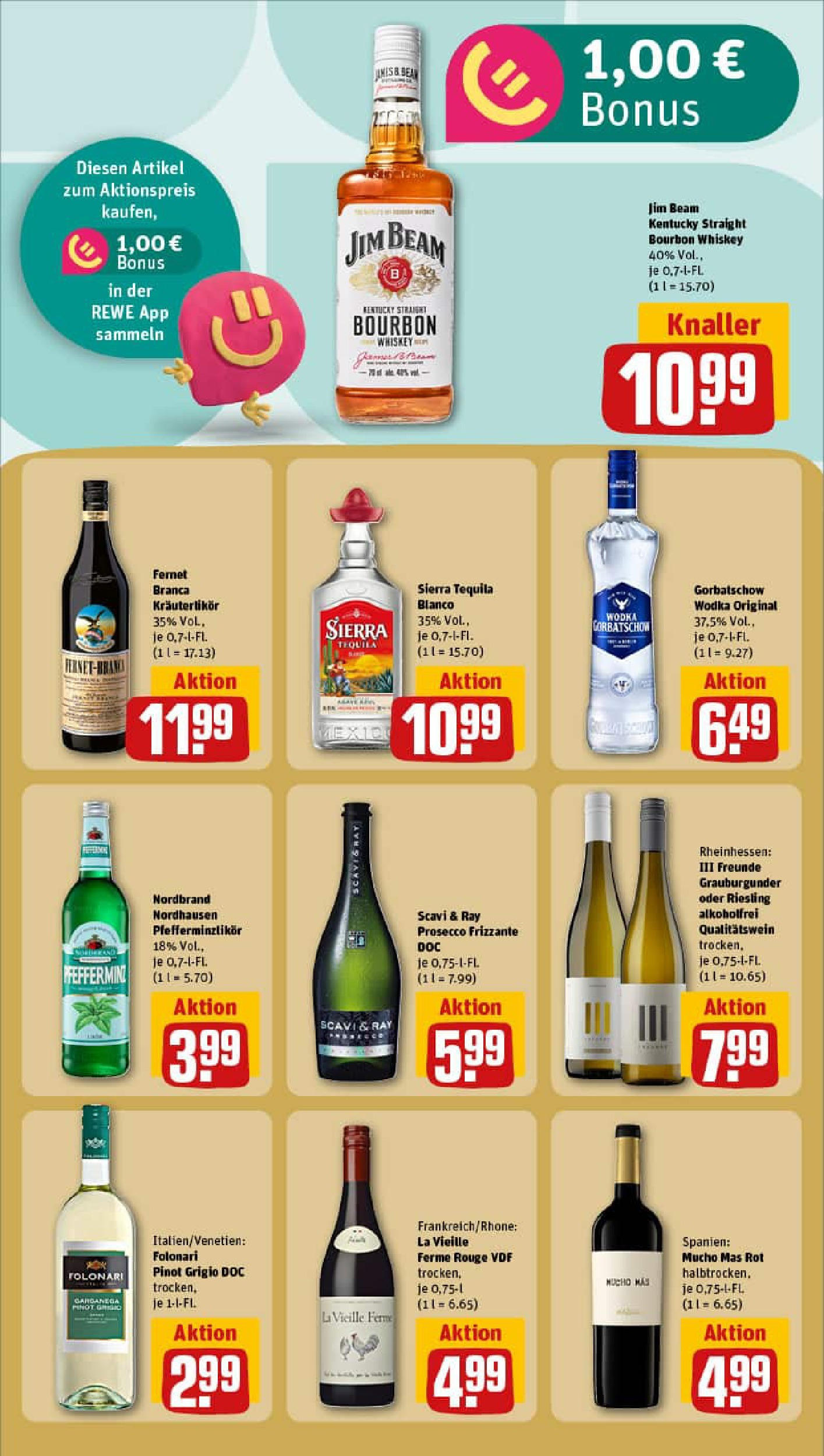 REWE Prospekt ab 28.09.2025 zum Blättern » Angebote | Seite: 19 | Produkte: Jim beam, Prosecco, Bourbon, Whiskey