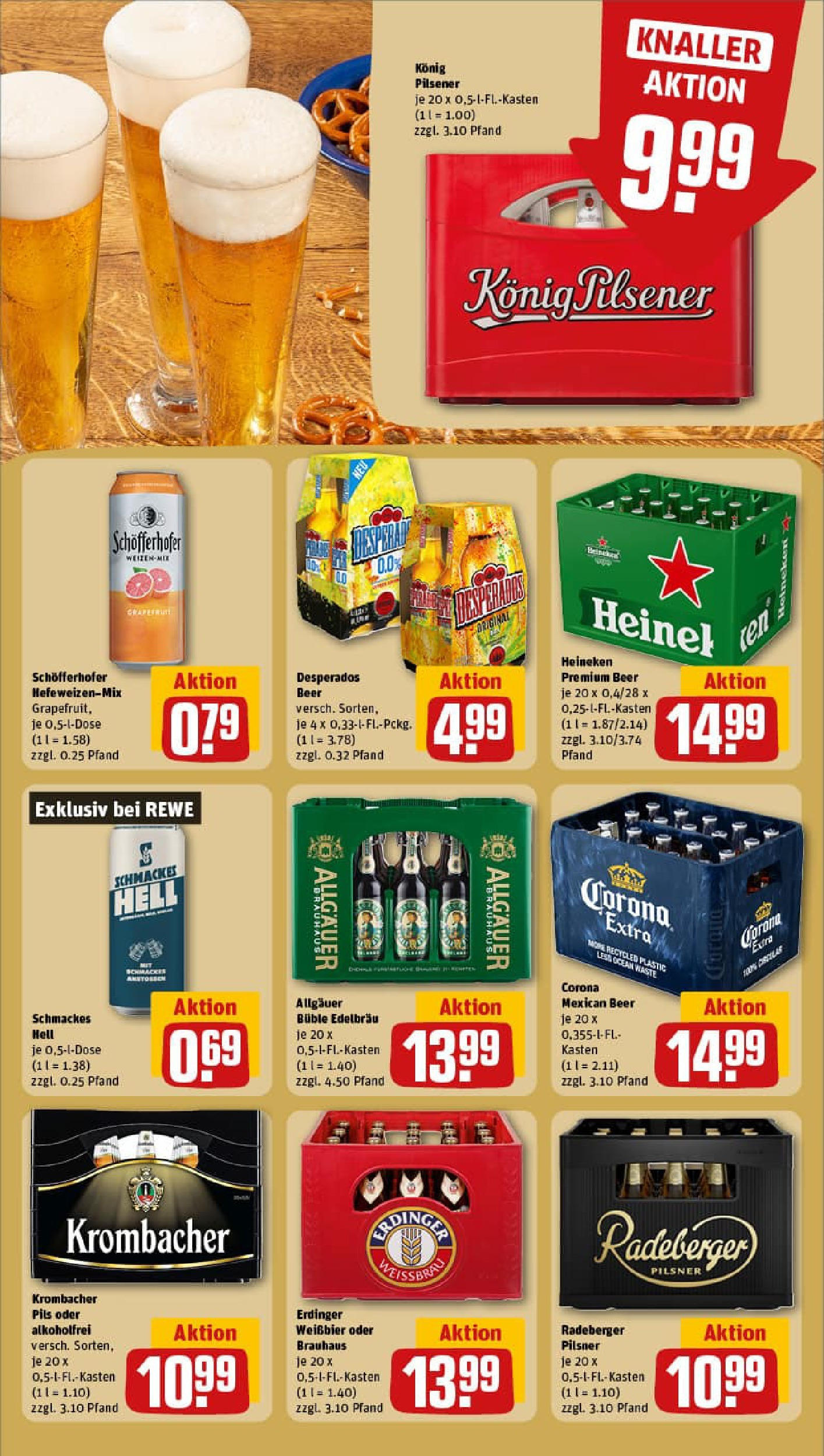REWE Prospekt ab 28.09.2025 zum Blättern » Angebote | Seite: 19 | Produkte: Konig pilsener, Erdinger, Heineken, Grapefruit