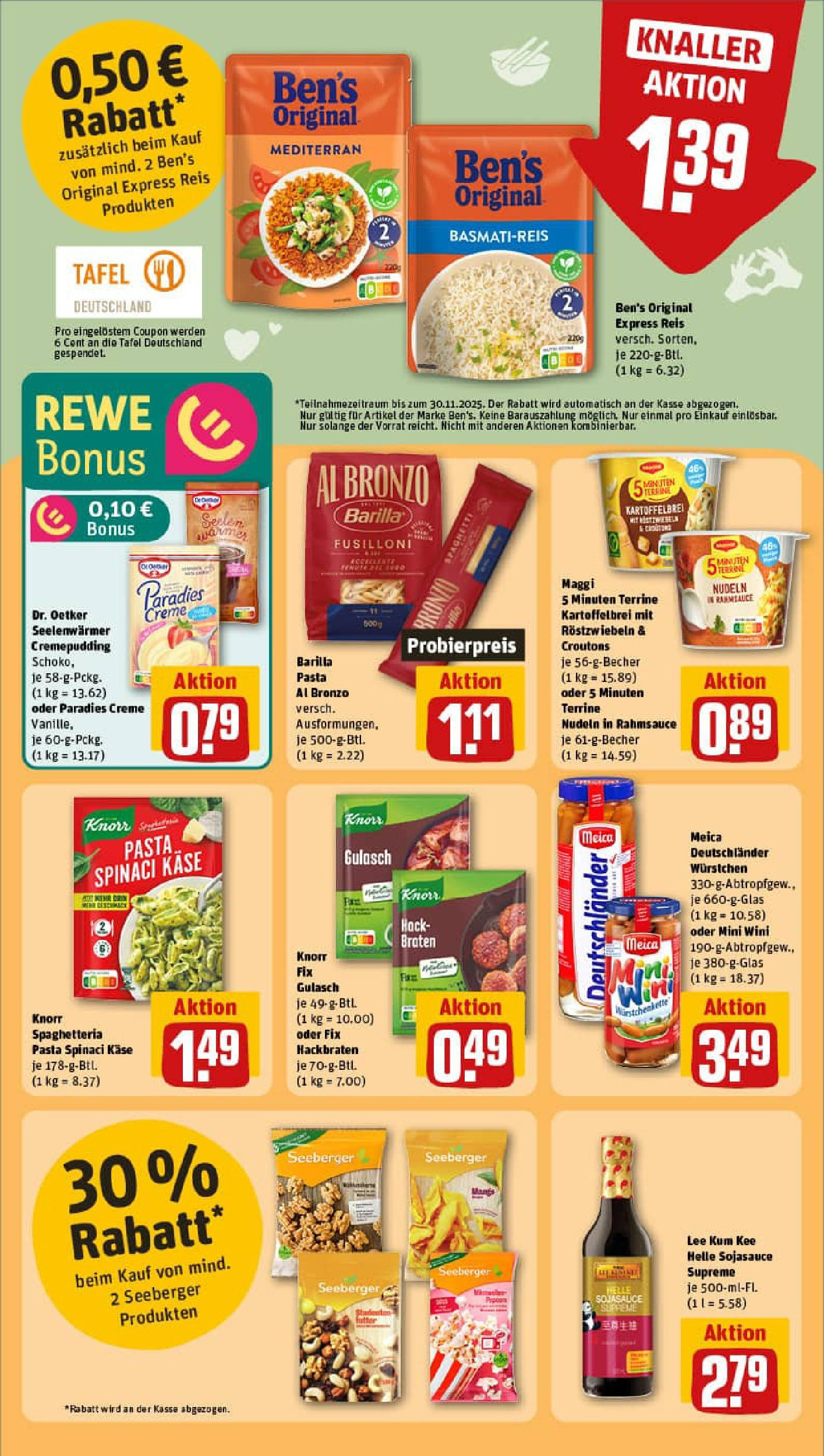 REWE Prospekt ab 28.09.2025 zum Blättern » Angebote | Seite: 22 | Produkte: Creme, Meica, Gulasch, Maggi 5 minuten terrine
