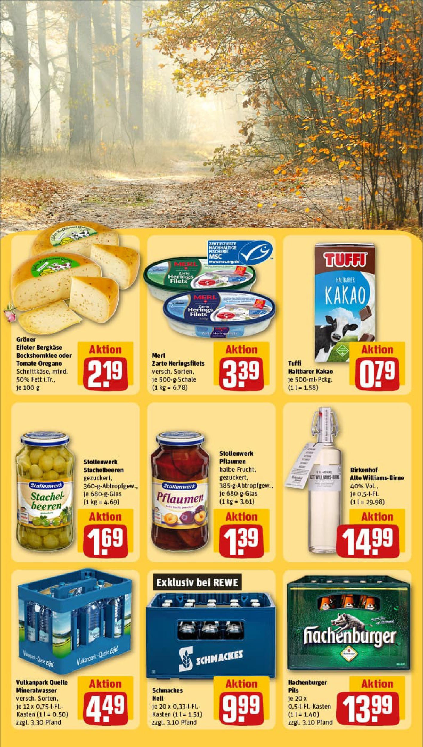 REWE Prospekt ab 29.09.2025 zum Blättern » Angebote | Seite: 23 | Produkte: Pflaumen, Pils, Mineralwasser