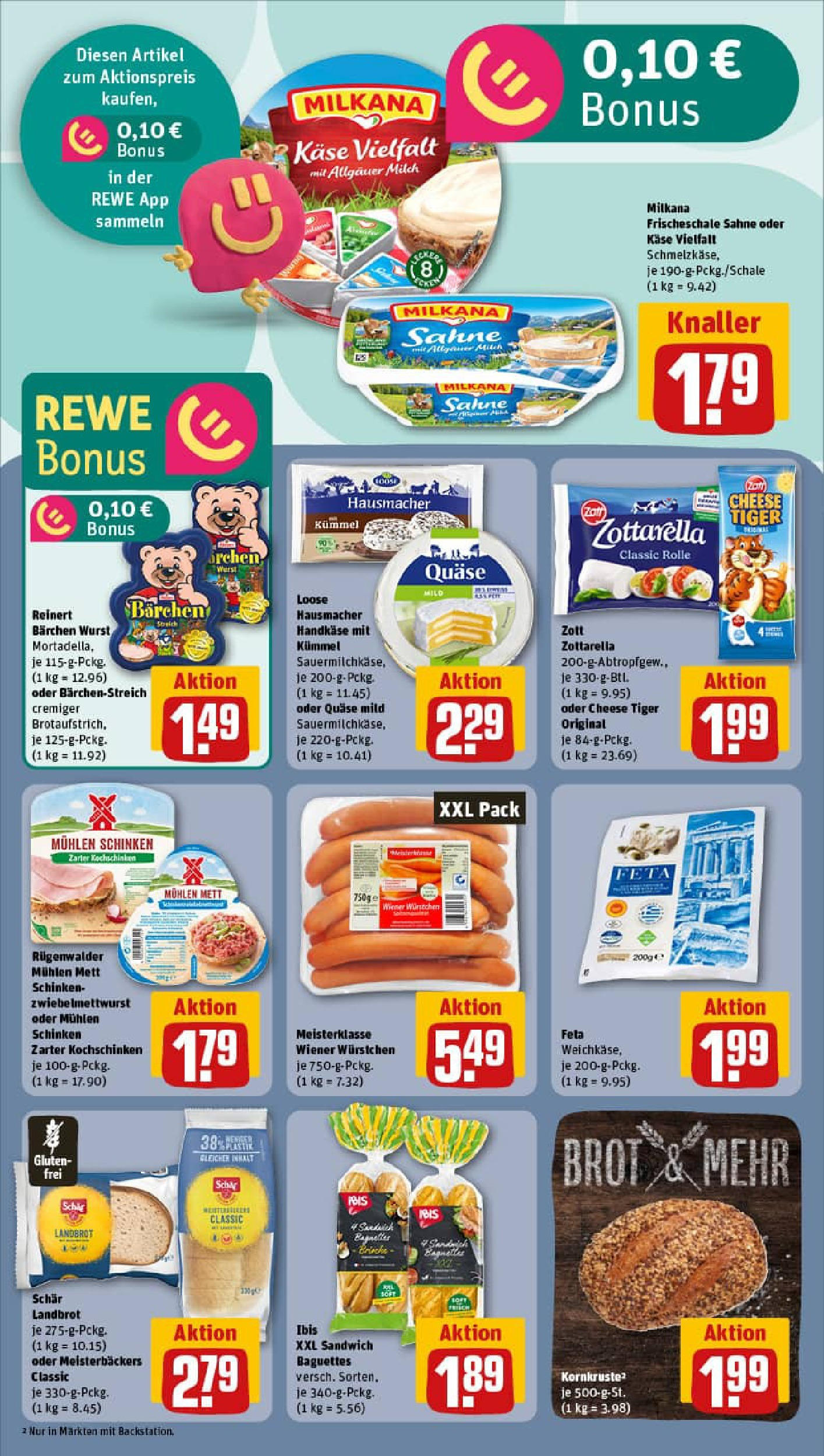 REWE Prospekt ab 28.09.2025 zum Blättern » Angebote | Seite: 16 | Produkte: Feta, Milch, Käse, Sahne