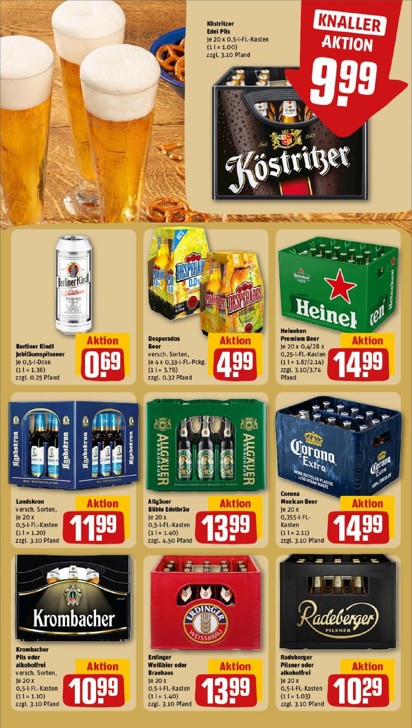 REWE Prospekt ab 28.09.2025 zum Blättern » Angebote | Seite: 21 | Produkte: Kostritzer, Pils, Desperados, Radeberger pilsner