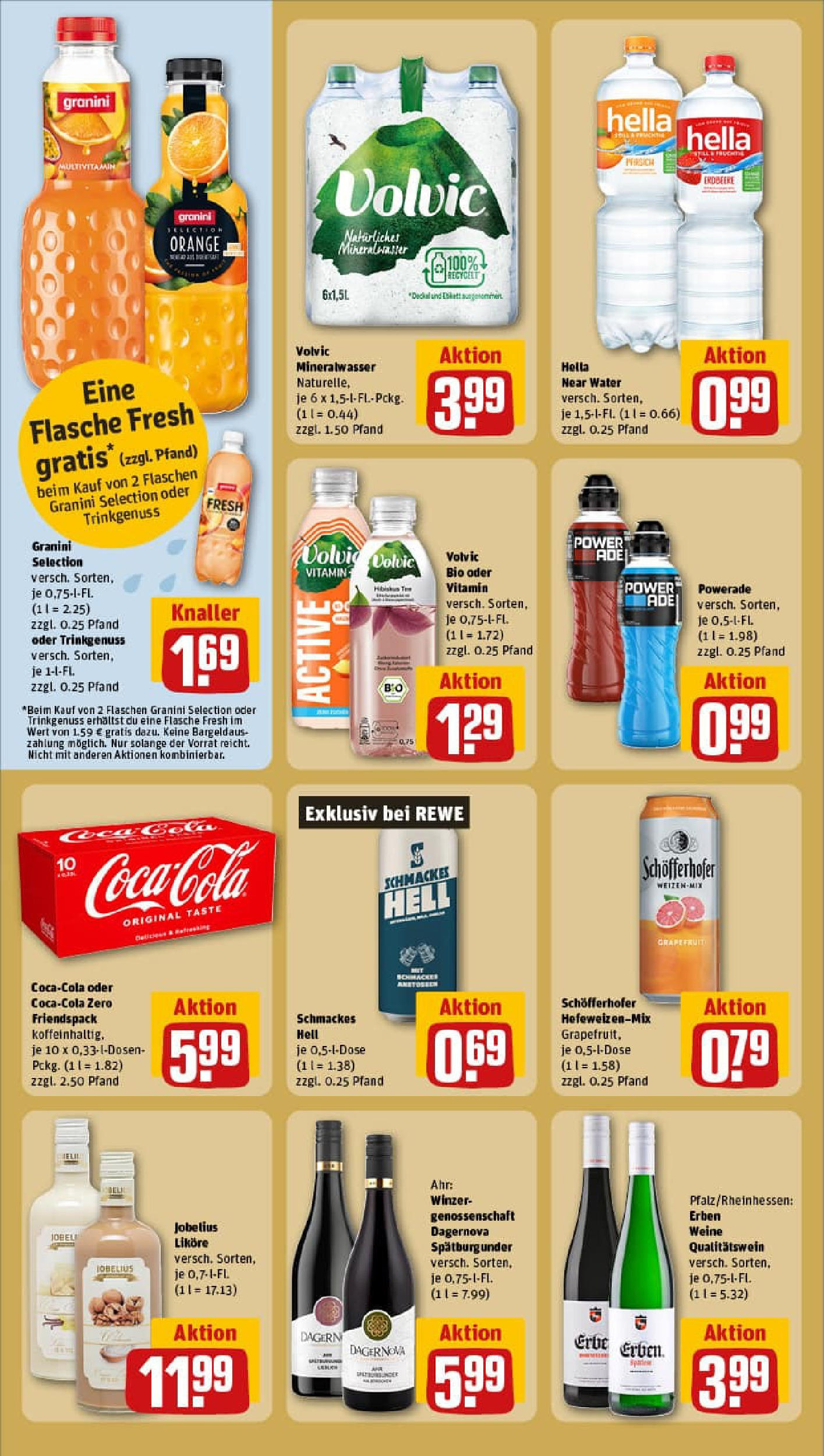 REWE Prospekt ab 29.09.2025 zum Blättern » Angebote | Seite: 18 | Produkte: Grapefruit, Powerade, Granini, Volvic