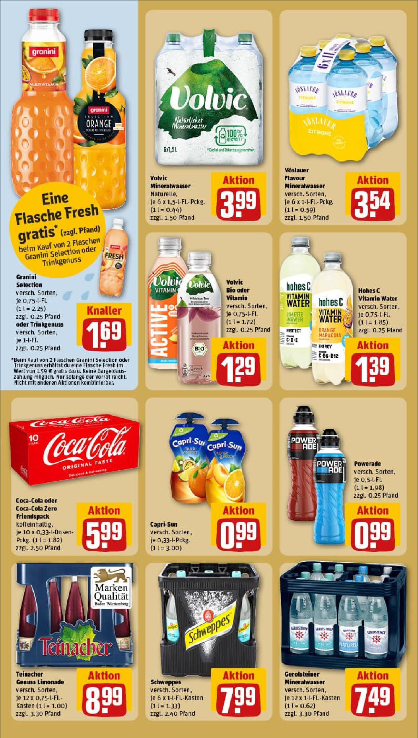REWE Prospekt ab 28.09.2025 zum Blättern » Angebote | Seite: 24 | Produkte: Limonade, Zitrone, Granini, Gerolsteiner