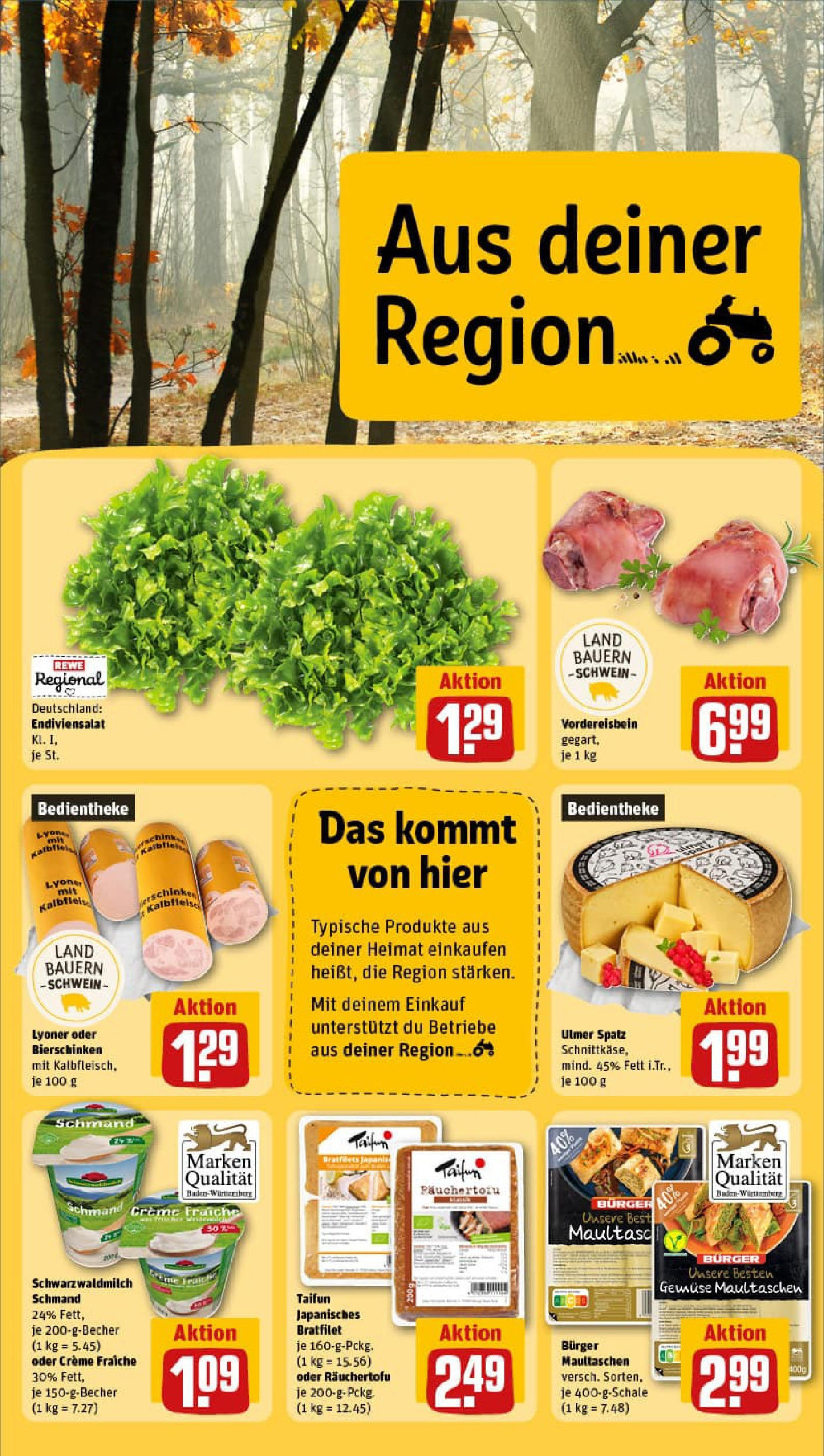 REWE Prospekt ab 28.09.2025 zum Blättern » Angebote | Seite: 28 | Produkte: Burger, Creme, Pasta, Maultaschen