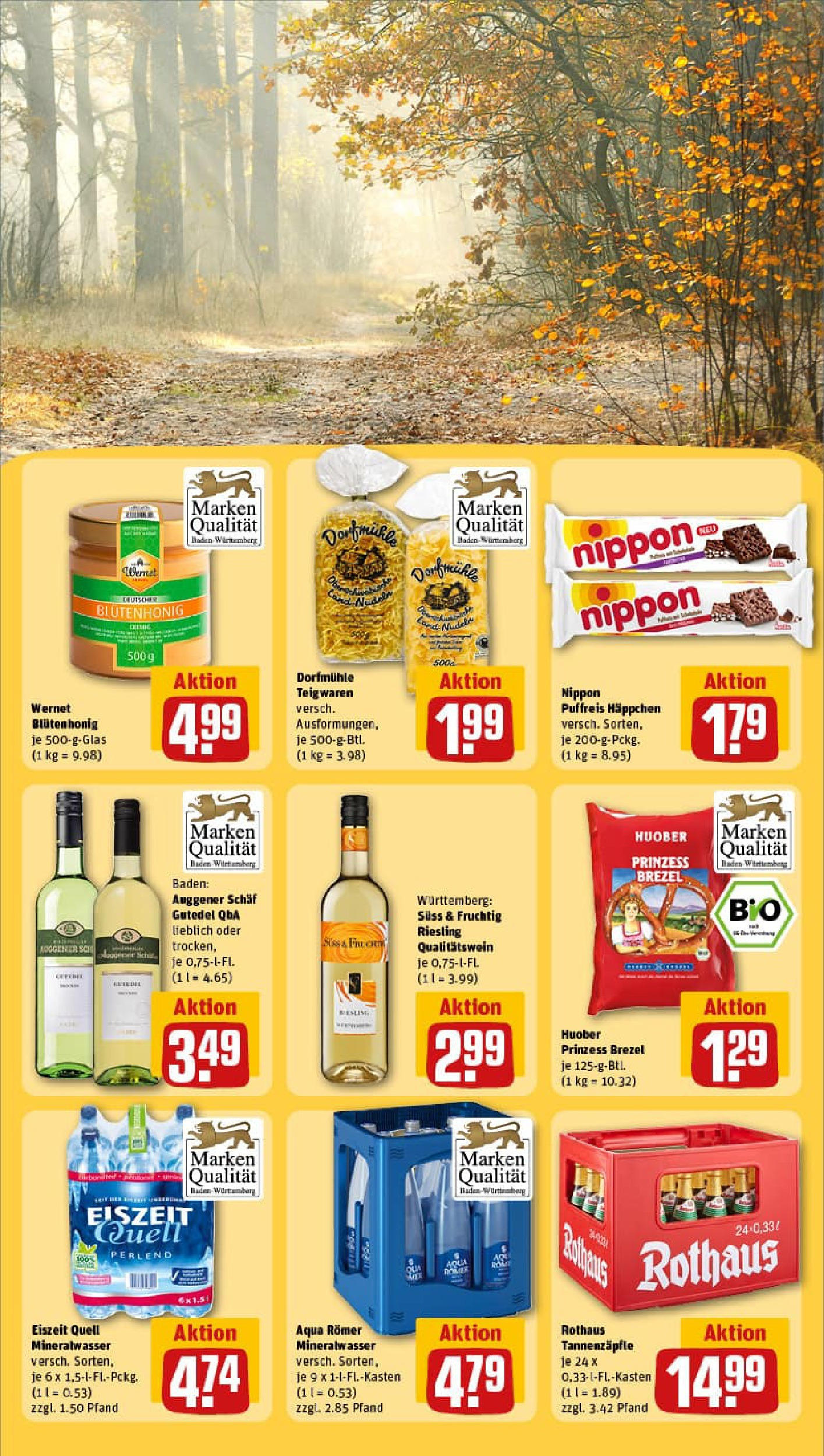 REWE Prospekt ab 28.09.2025 zum Blättern » Angebote | Seite: 29 | Produkte: Mineralwasser, Pasta