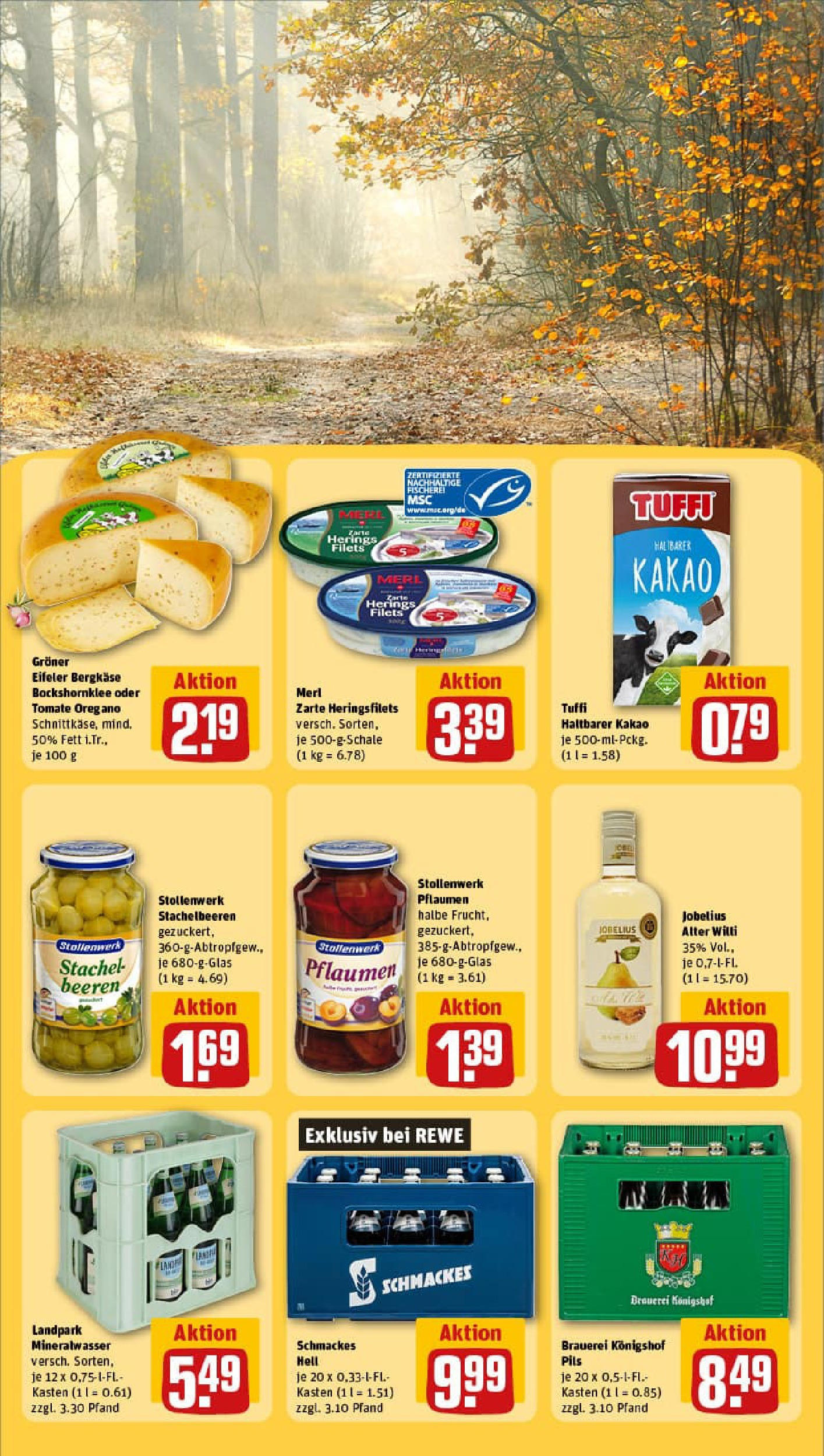 REWE Prospekt ab 29.09.2025 zum Blättern » Angebote | Seite: 23 | Produkte: Pflaumen, Pils, Mineralwasser