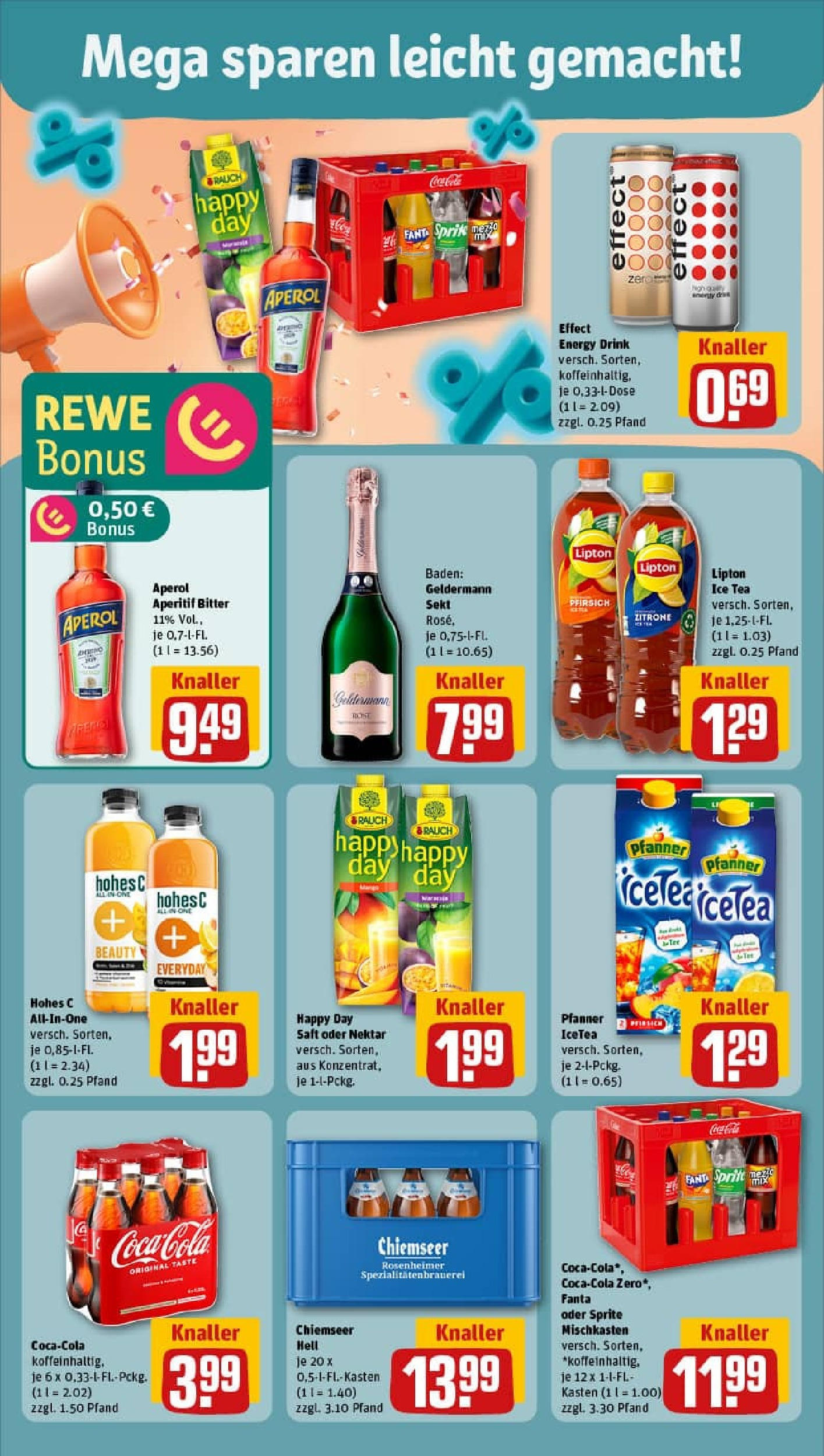 REWE Prospekt ab 28.09.2025 zum Blättern » Angebote | Seite: 10 | Produkte: Bananen, Grapefruit, Saft, Salat