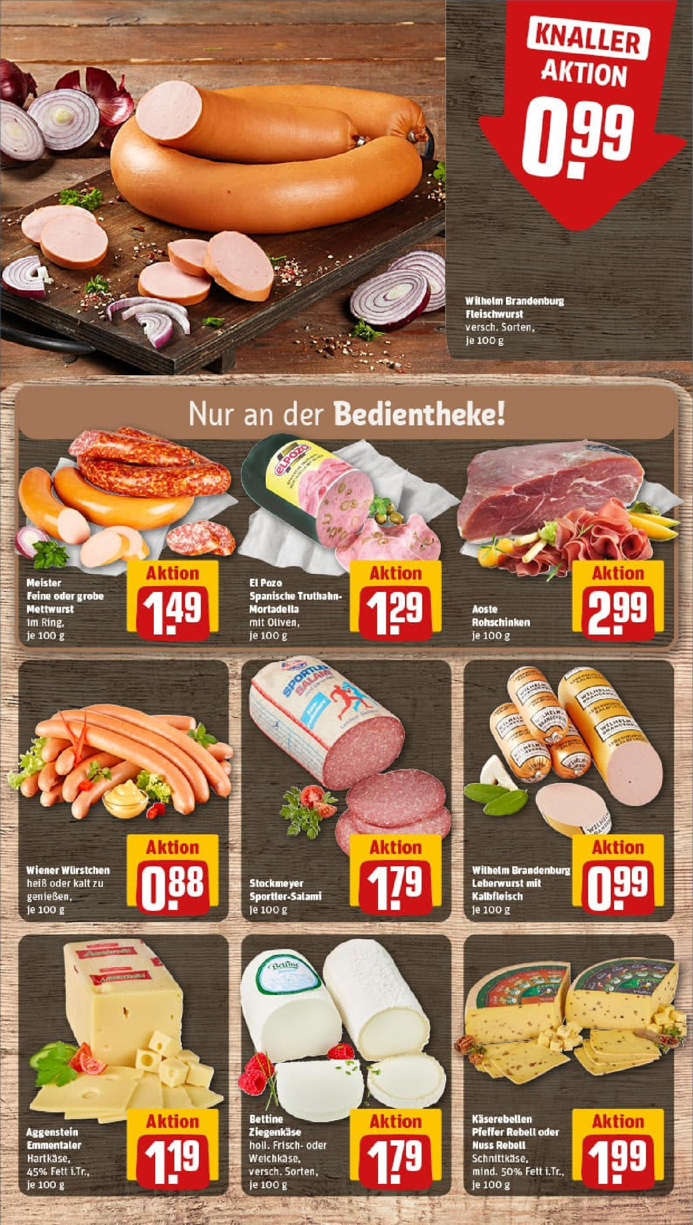 REWE Prospekt ab 28.09.2025 zum Blättern » Angebote | Seite: 15 | Produkte: Wiener wurstchen, Ziegenkäse, Pfeffer, Salami