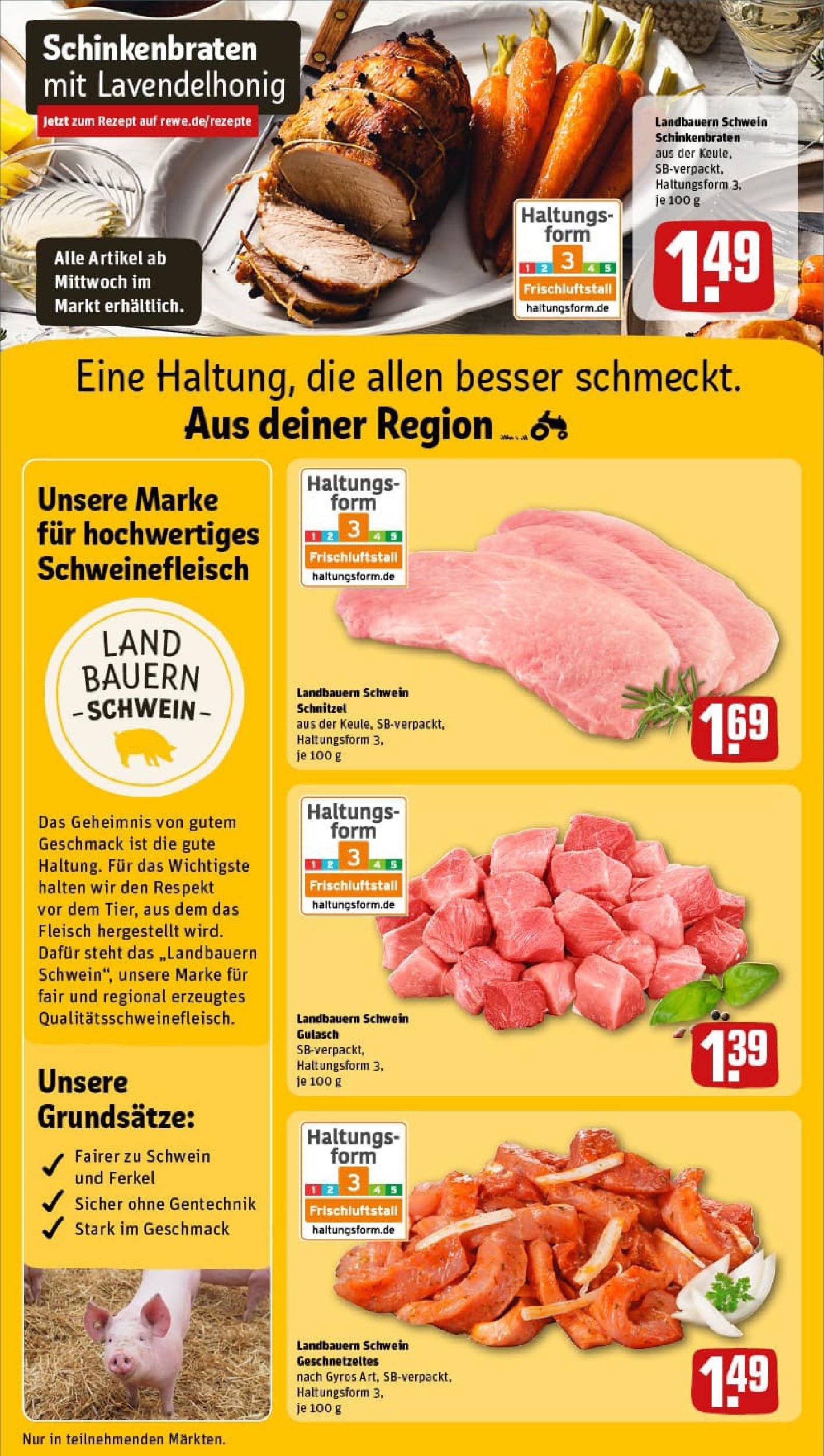 REWE Prospekt ab 28.09.2025 zum Blättern » Angebote | Seite: 16 | Produkte: Schnitzel, Gyros, Schweinefleisch, Fleisch