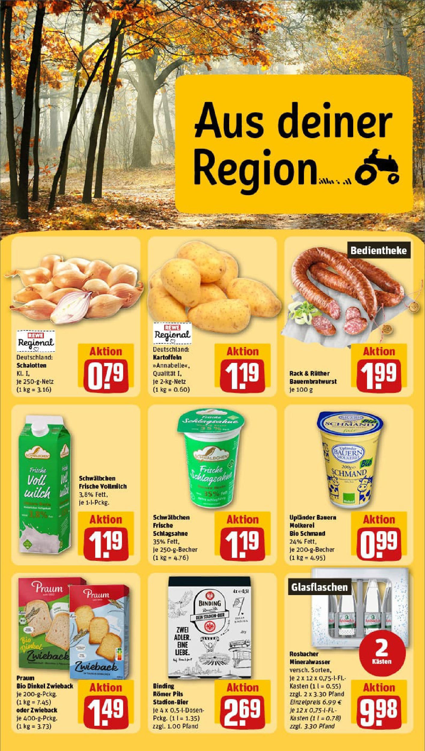 REWE Prospekt ab 29.09.2025 zum Blättern » Angebote | Seite: 23 | Produkte: Milch, Pils, Mineralwasser, Kartoffeln