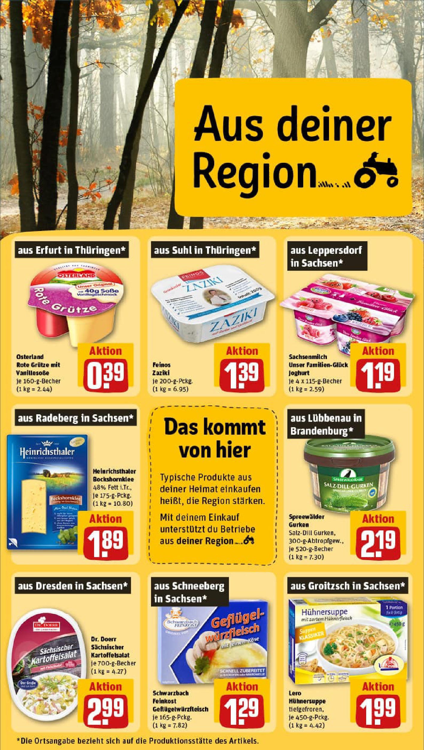 REWE Prospekt ab 28.09.2025 zum Blättern » Angebote | Seite: 22 | Produkte: Joghurt, Hühnerfleisch, Gurken