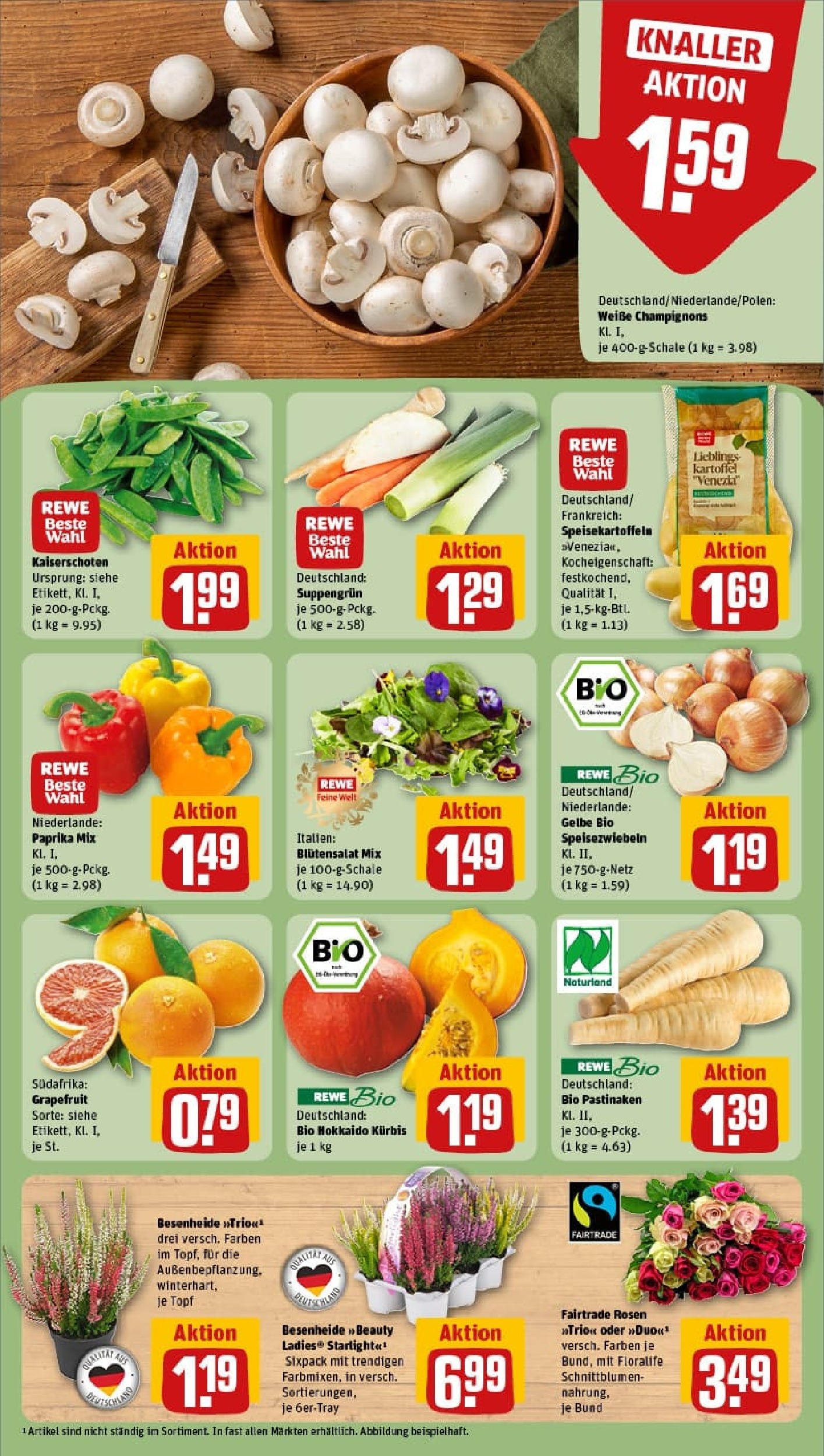 REWE Prospekt ab 28.09.2025 zum Blättern » Angebote | Seite: 13 | Produkte: Milch, Milkana, Baguette, Pfeffer