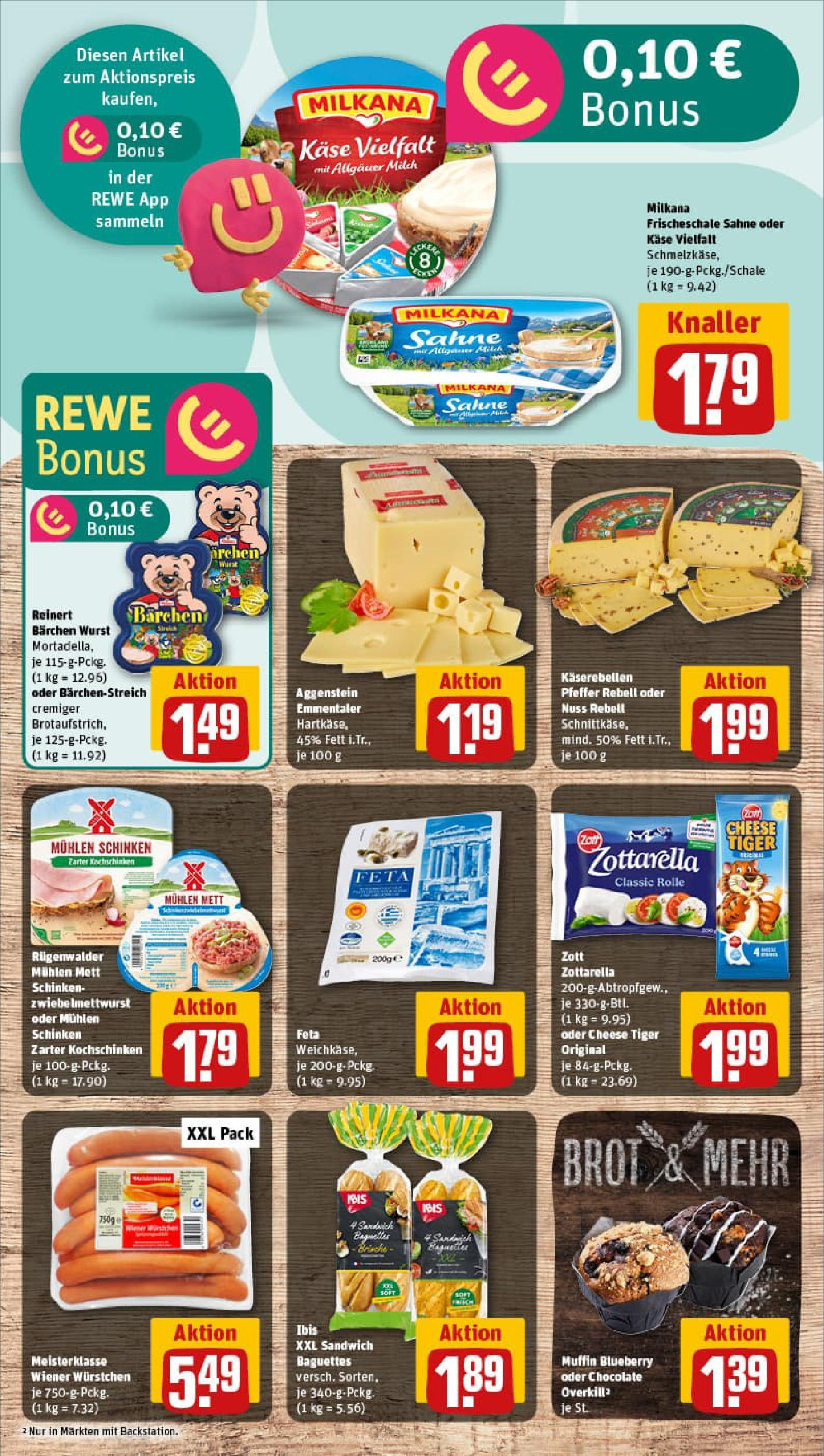 REWE Prospekt ab 28.09.2025 zum Blättern » Angebote | Seite: 13 | Produkte: Feta, Wurst, Brot, Sahne