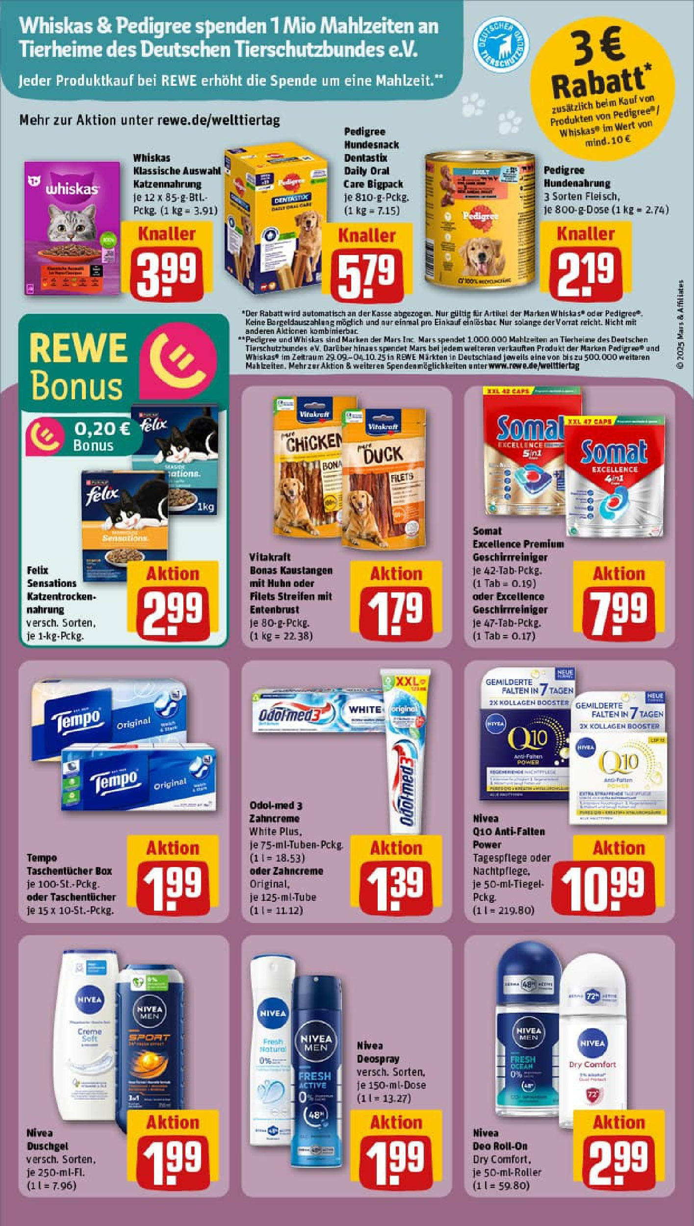REWE Prospekt ab 28.09.2025 zum Blättern » Angebote | Seite: 19 | Produkte: Mars, Deodorant, Tempo, Deo Roll-On