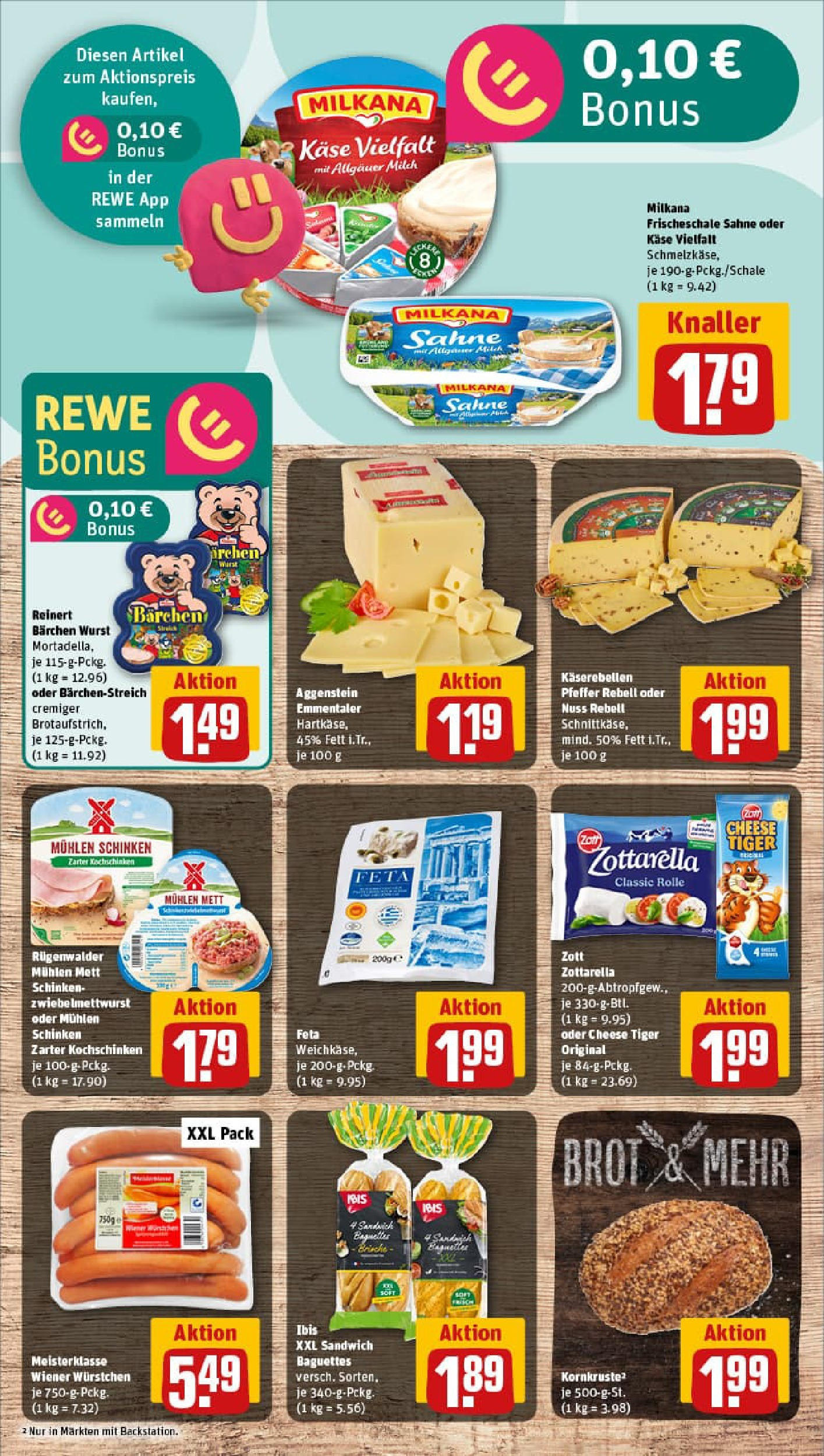 REWE Prospekt ab 28.09.2025 zum Blättern » Angebote | Seite: 13 | Produkte: Milkana, Pfeffer, Brot, Sahne