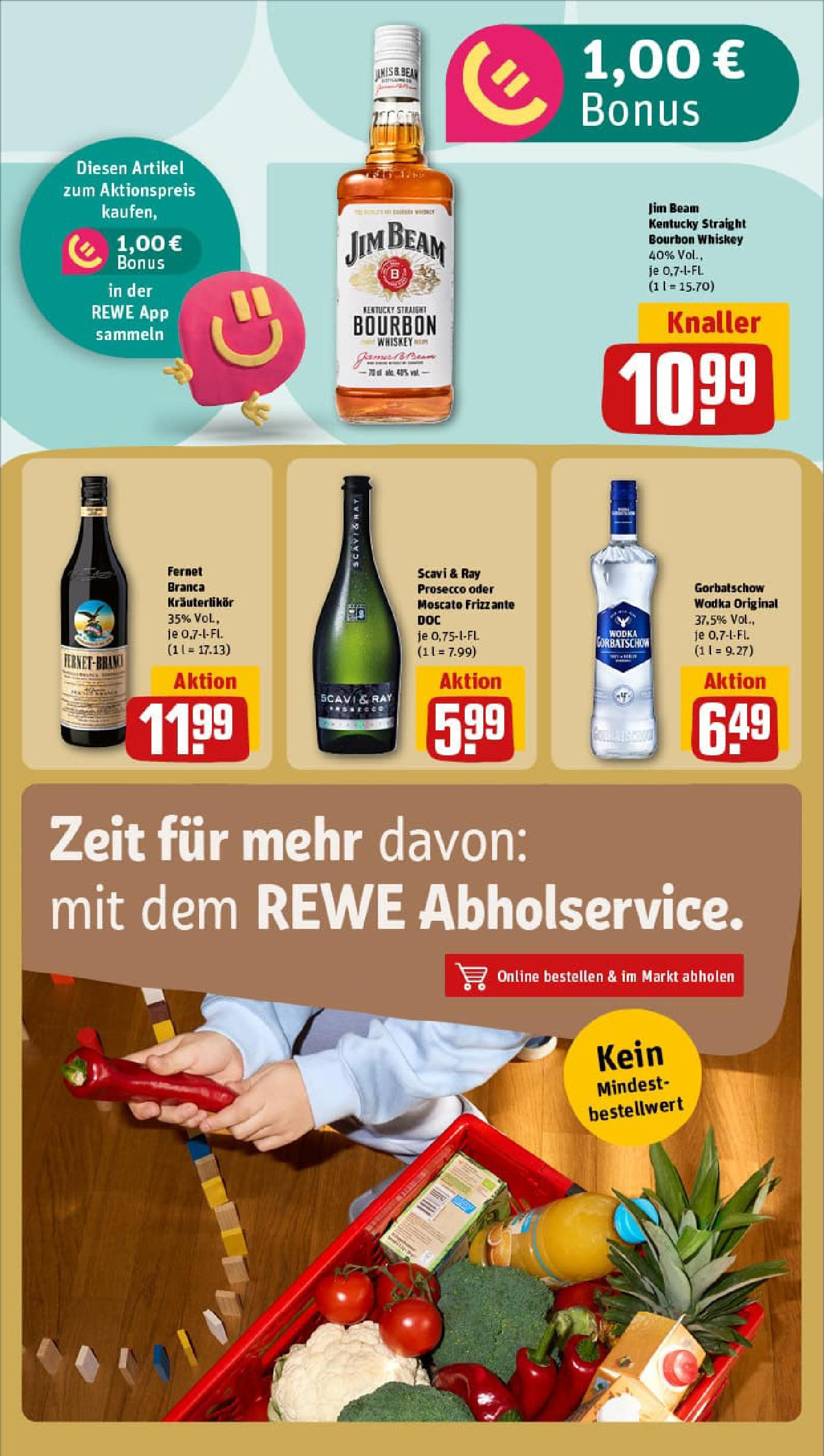 REWE Prospekt ab 28.09.2025 zum Blättern » Angebote | Seite: 17 | Produkte: Bourbon, Wodka, Whiskey, Fernet branca