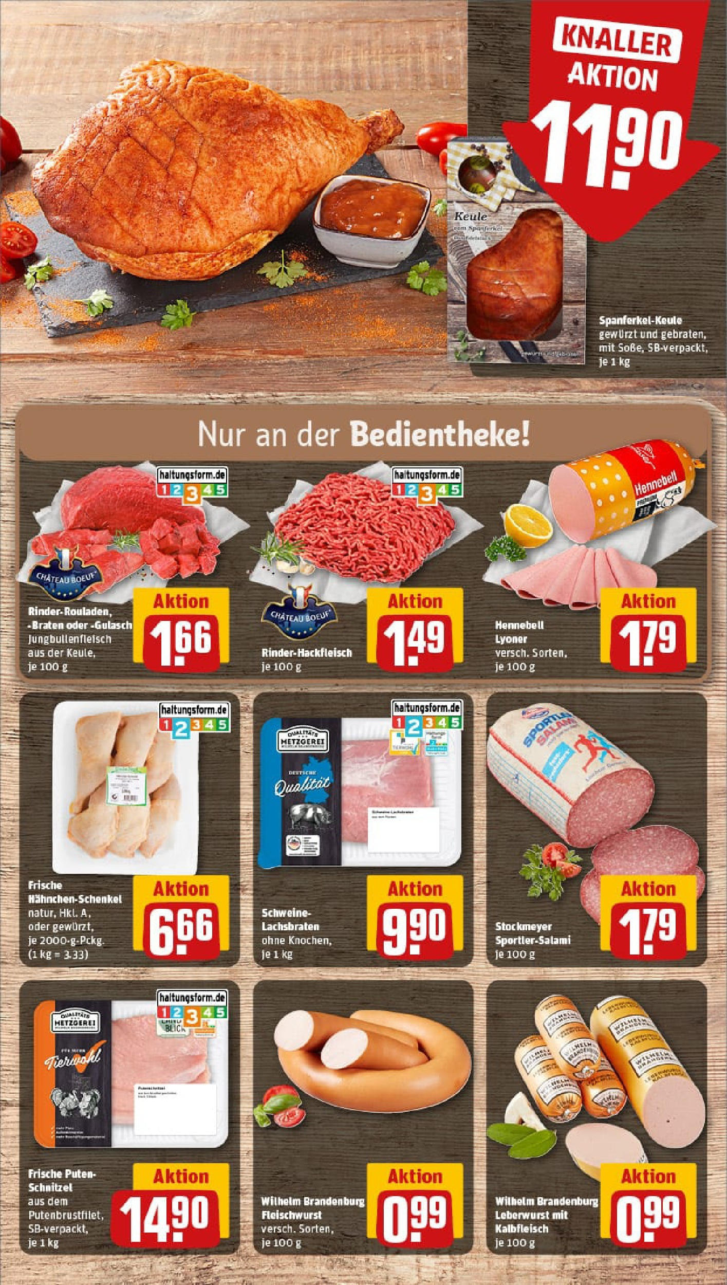 REWE Prospekt ab 28.09.2025 zum Blättern » Angebote | Seite: 12 | Produkte: Hahnchenschenkel, Schnitzel, Gulasch, Salami