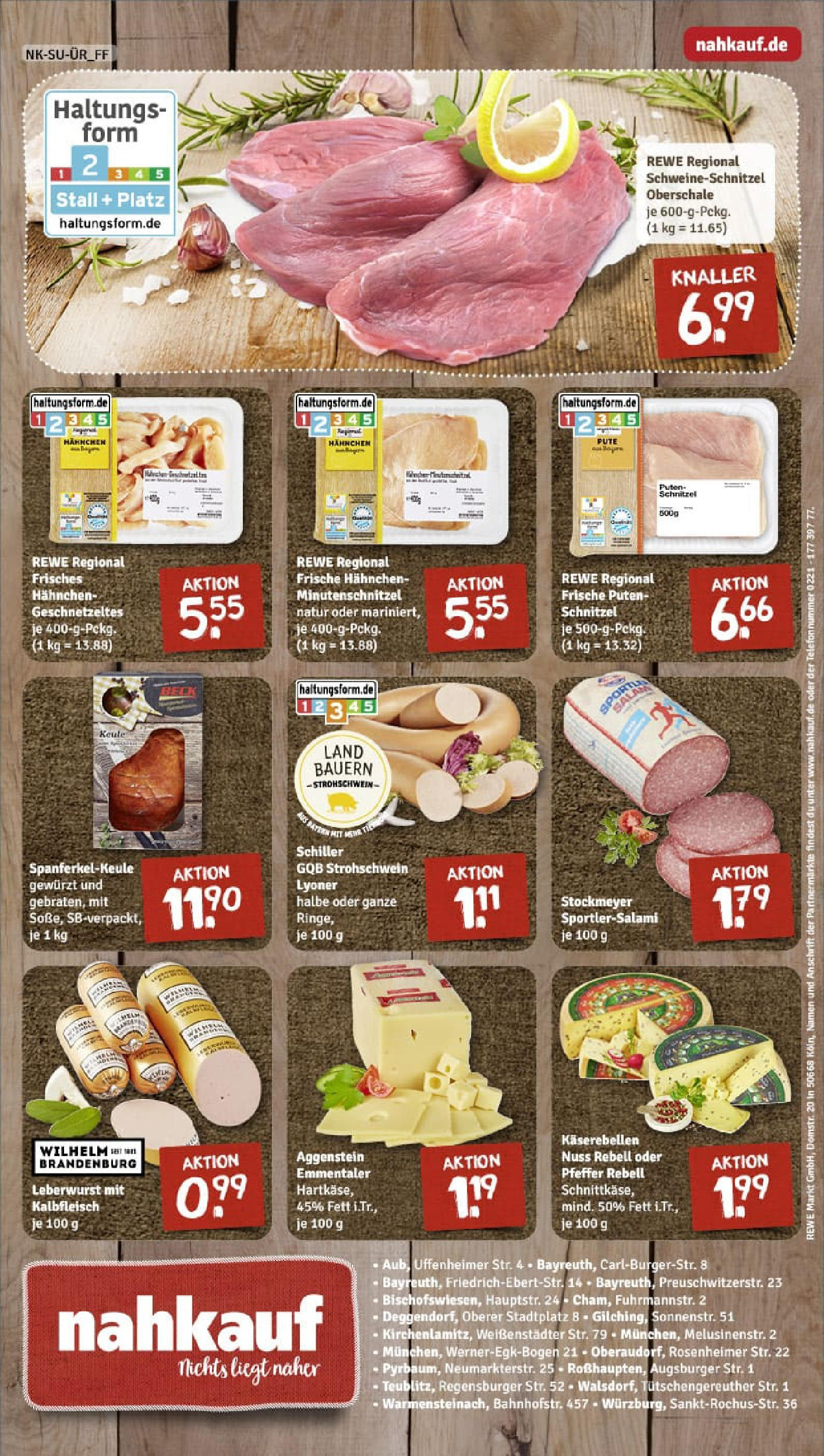 REWE Prospekt ab 28.09.2025 zum Blättern » Angebote | Seite: 8 | Produkte: Hahnchen, Schnitzel, Pfeffer, Salami