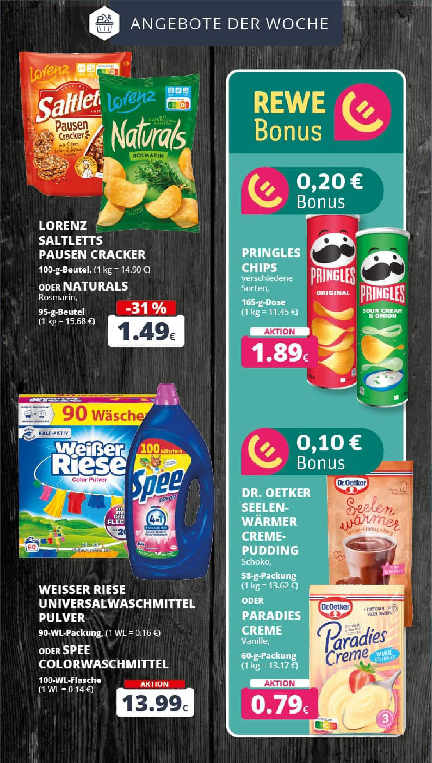 REWE Prospekt ab 28.09.2025 zum Blättern » Angebote | Seite: 6 | Produkte: Pudding, Spee, Pringles, Chips